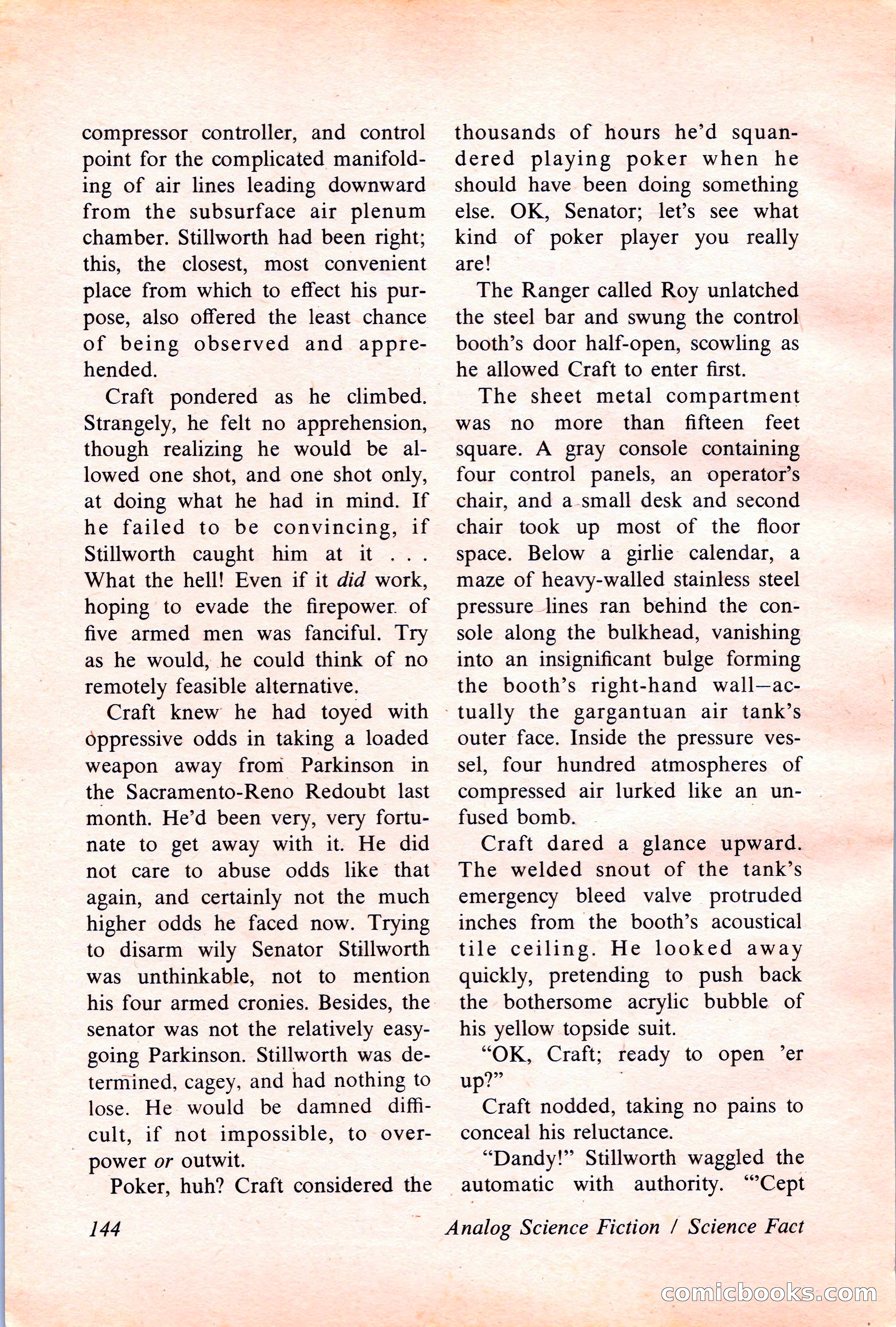 Analog Science Fiction and Fact, April 1974 — page 144 of 180