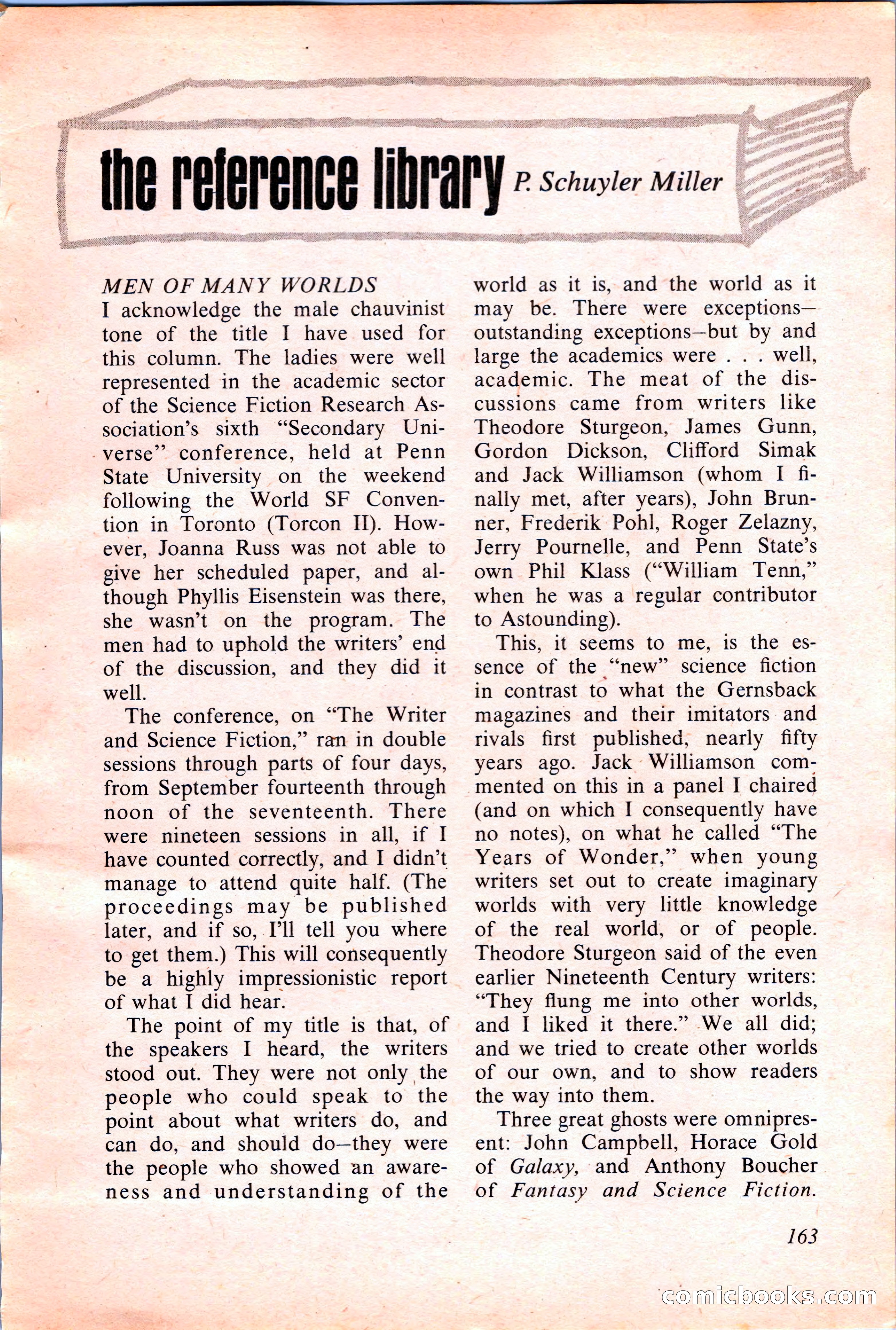 Analog Science Fiction and Fact, April 1974 — page 163 of 180