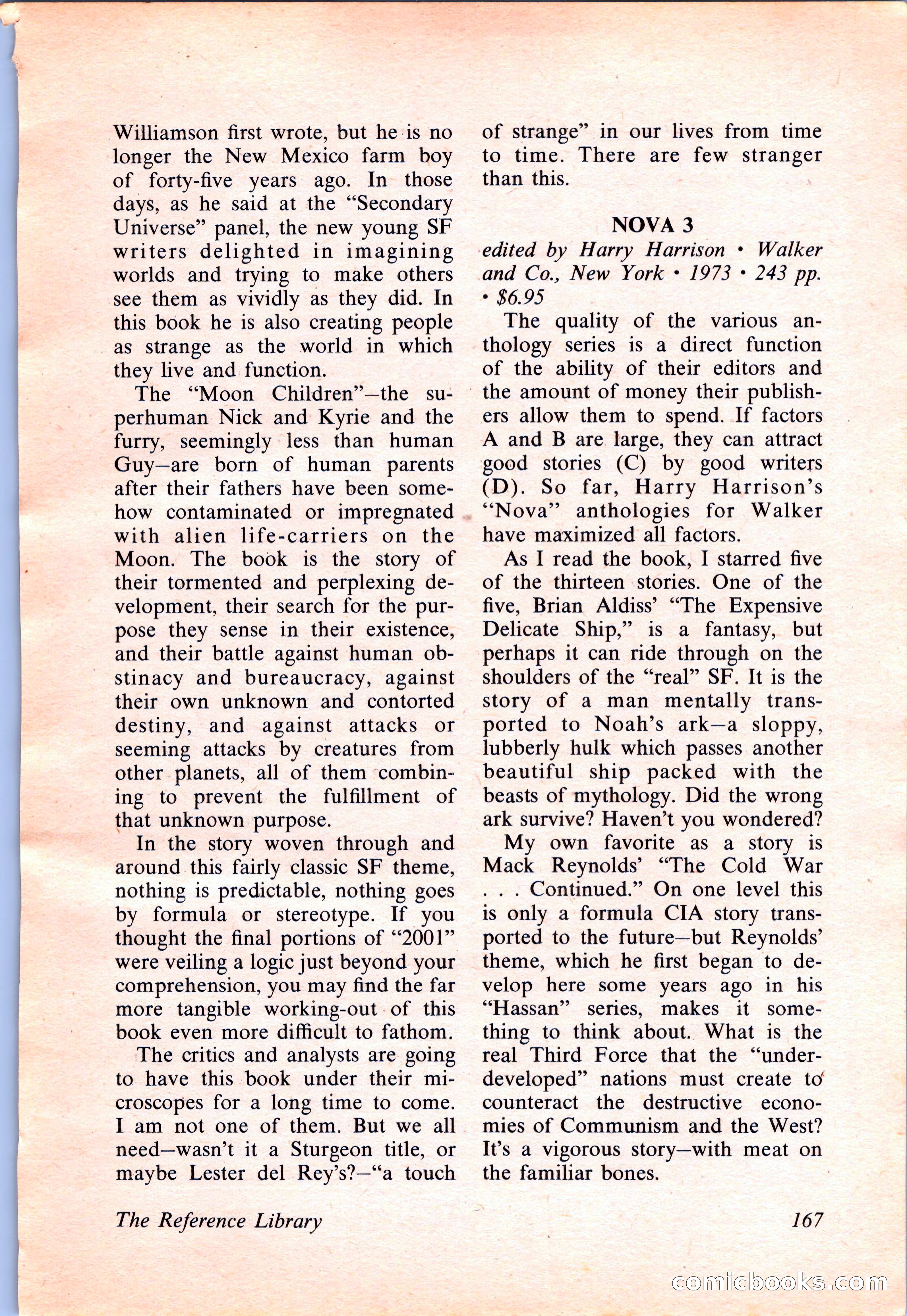 Analog Science Fiction and Fact, April 1974 — page 167 of 180