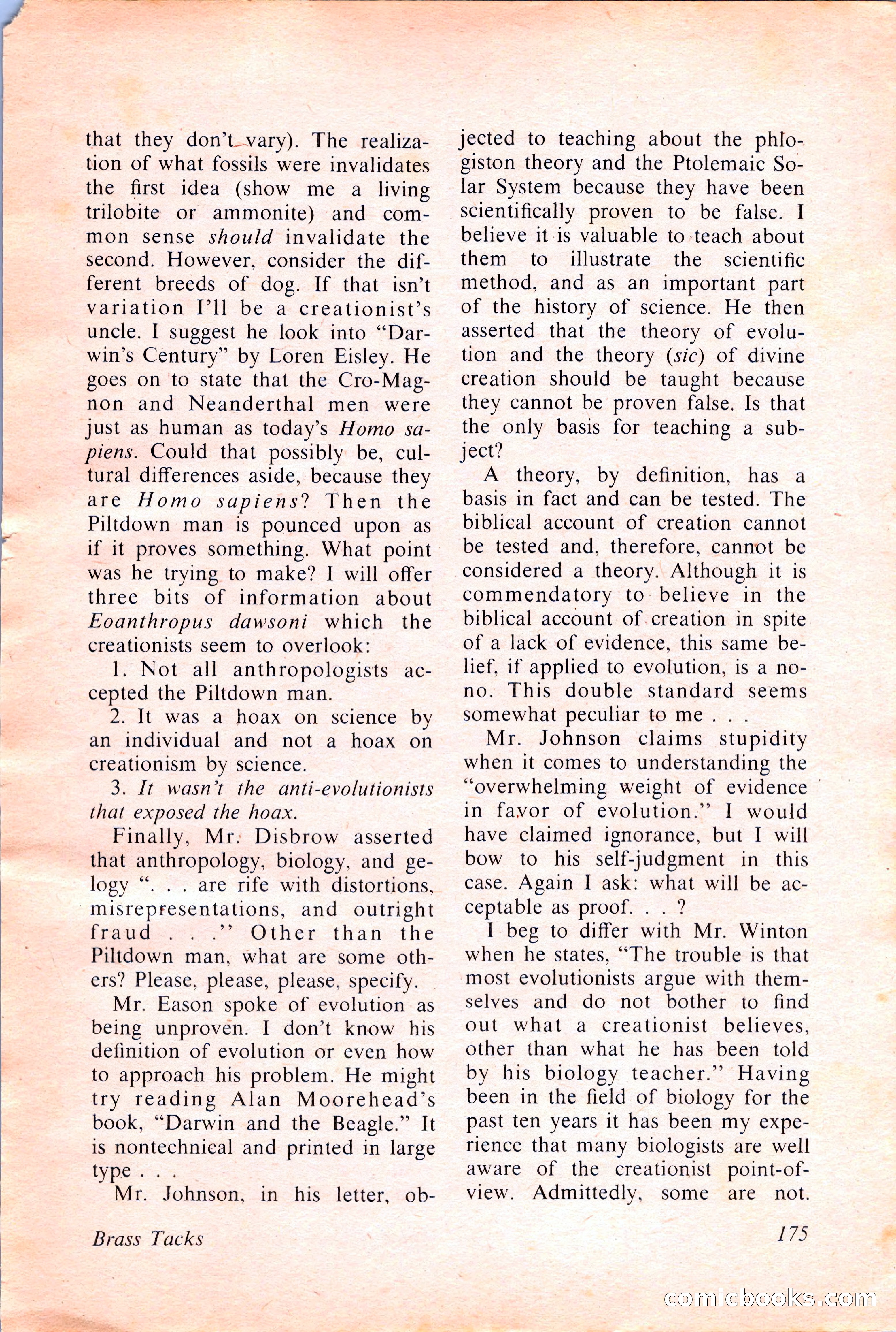 Analog Science Fiction and Fact, April 1974 — page 175 of 180