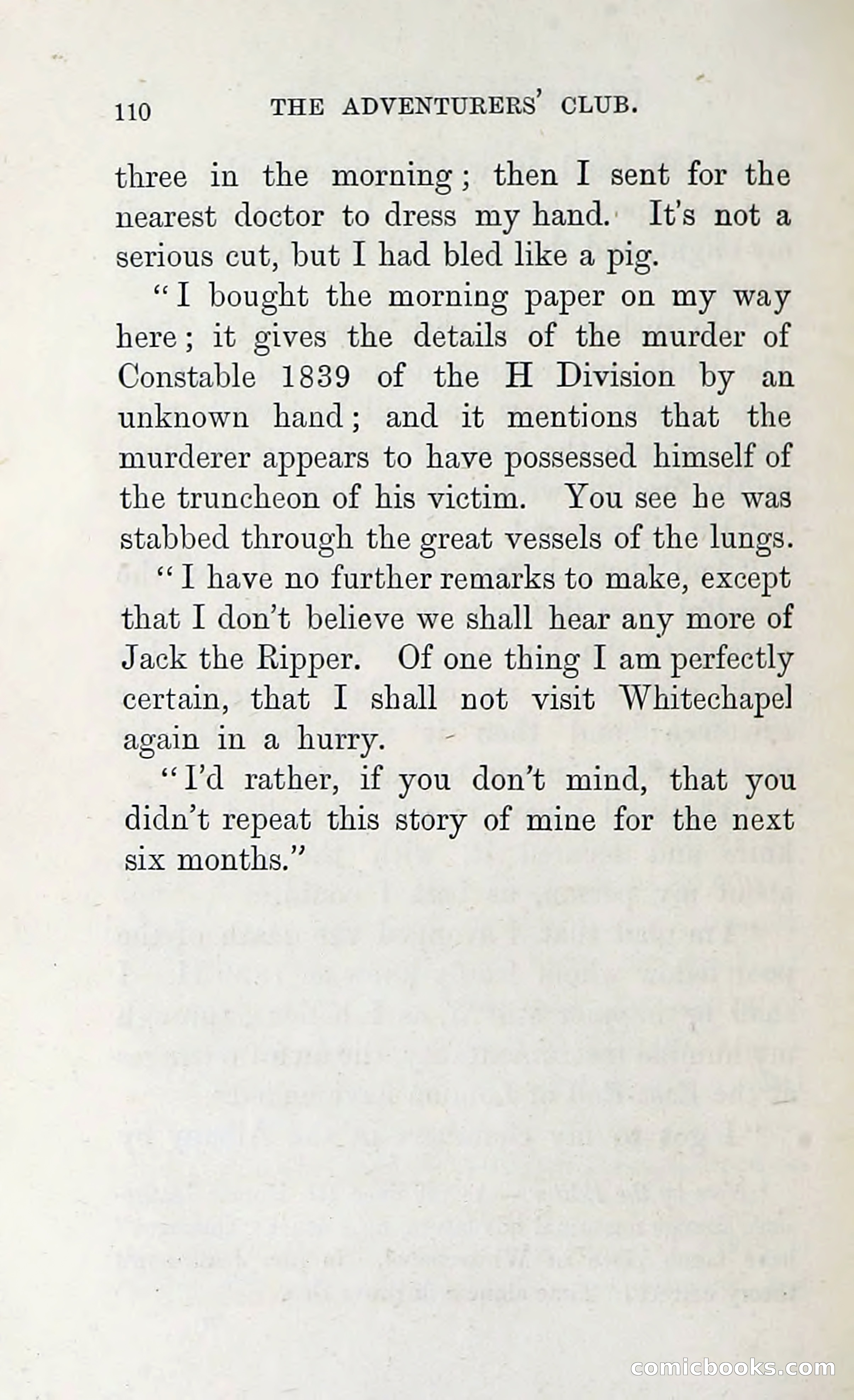 The Adventures of the Adventurers' Club: A Shocker in Six Shocks by Five Men & a Woman — page 116 of 132