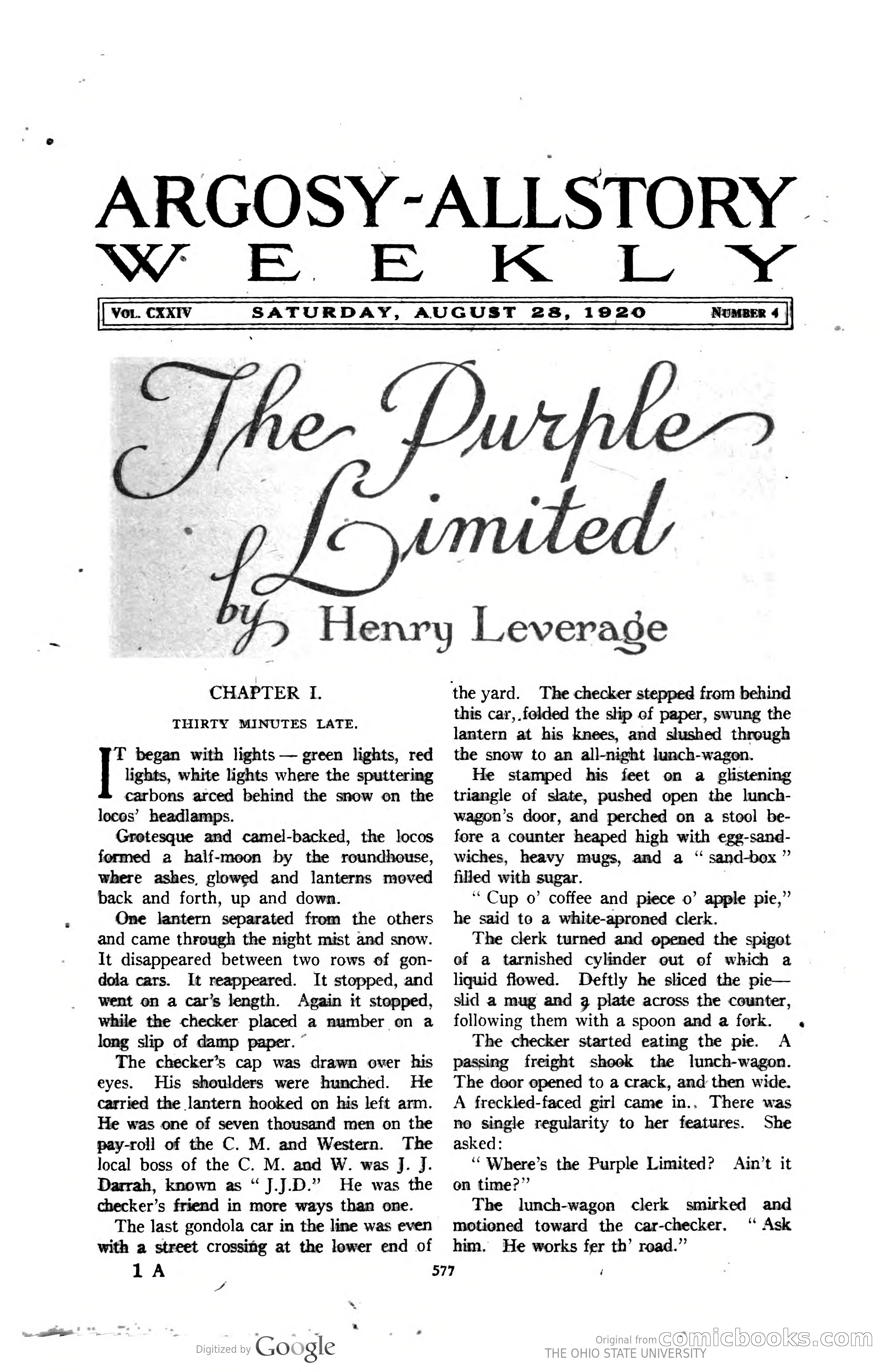 Argosy All-Story Weekly, Vol. 124, No. 4 — page 11 of 208