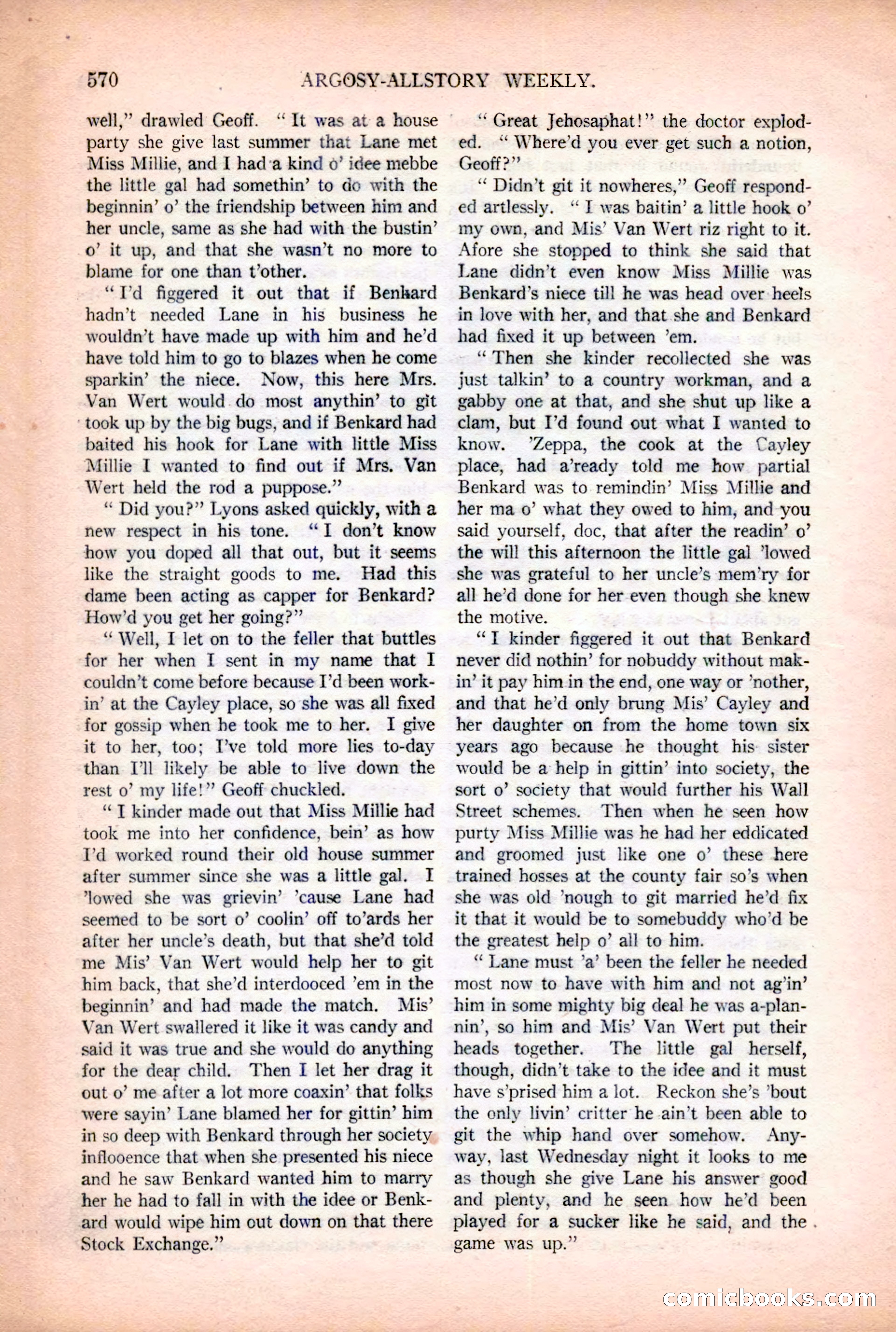 Argosy All-Story Weekly — page 100 of 176