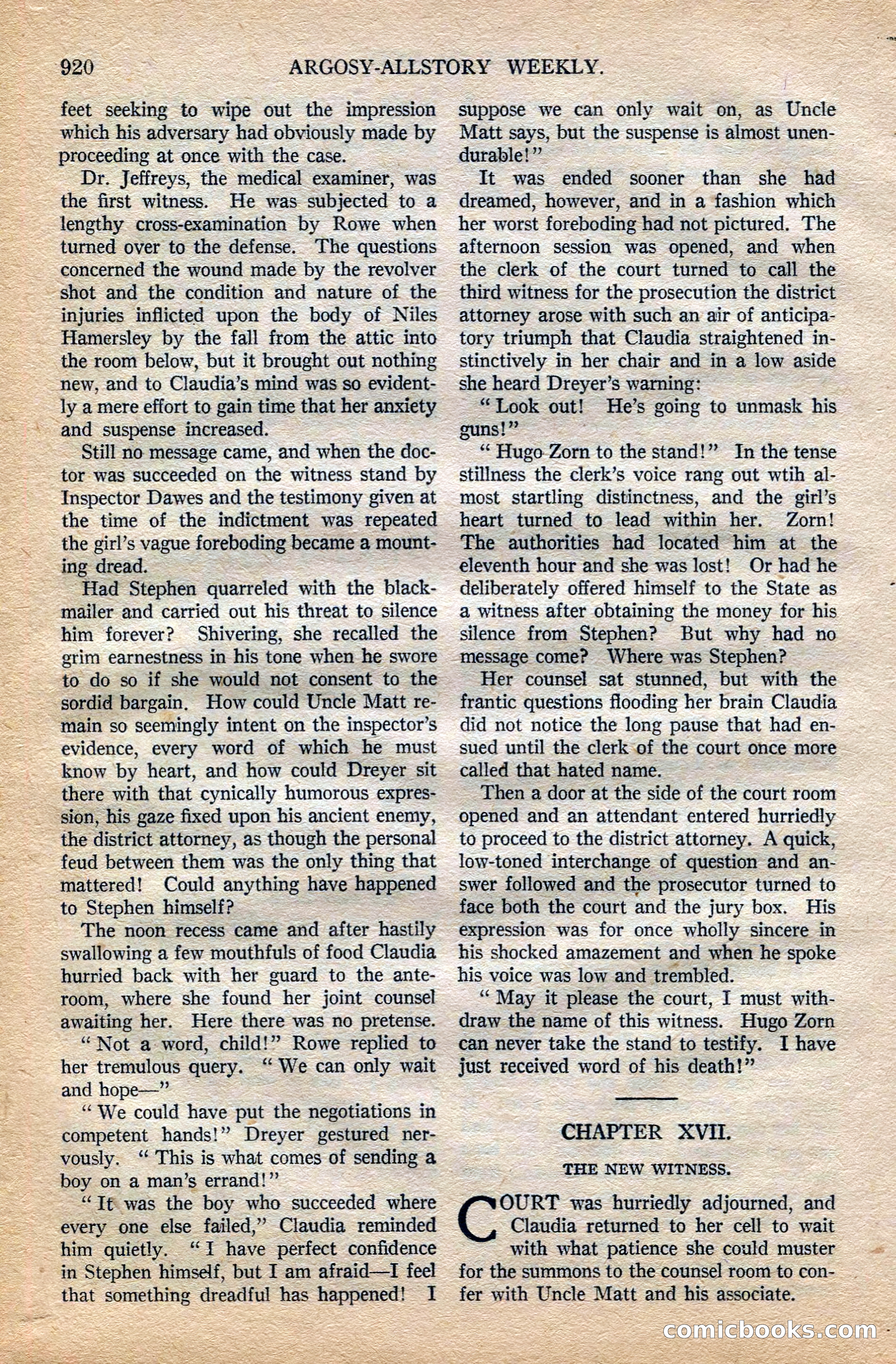 Argosy All-Story Weekly — page 138 of 196