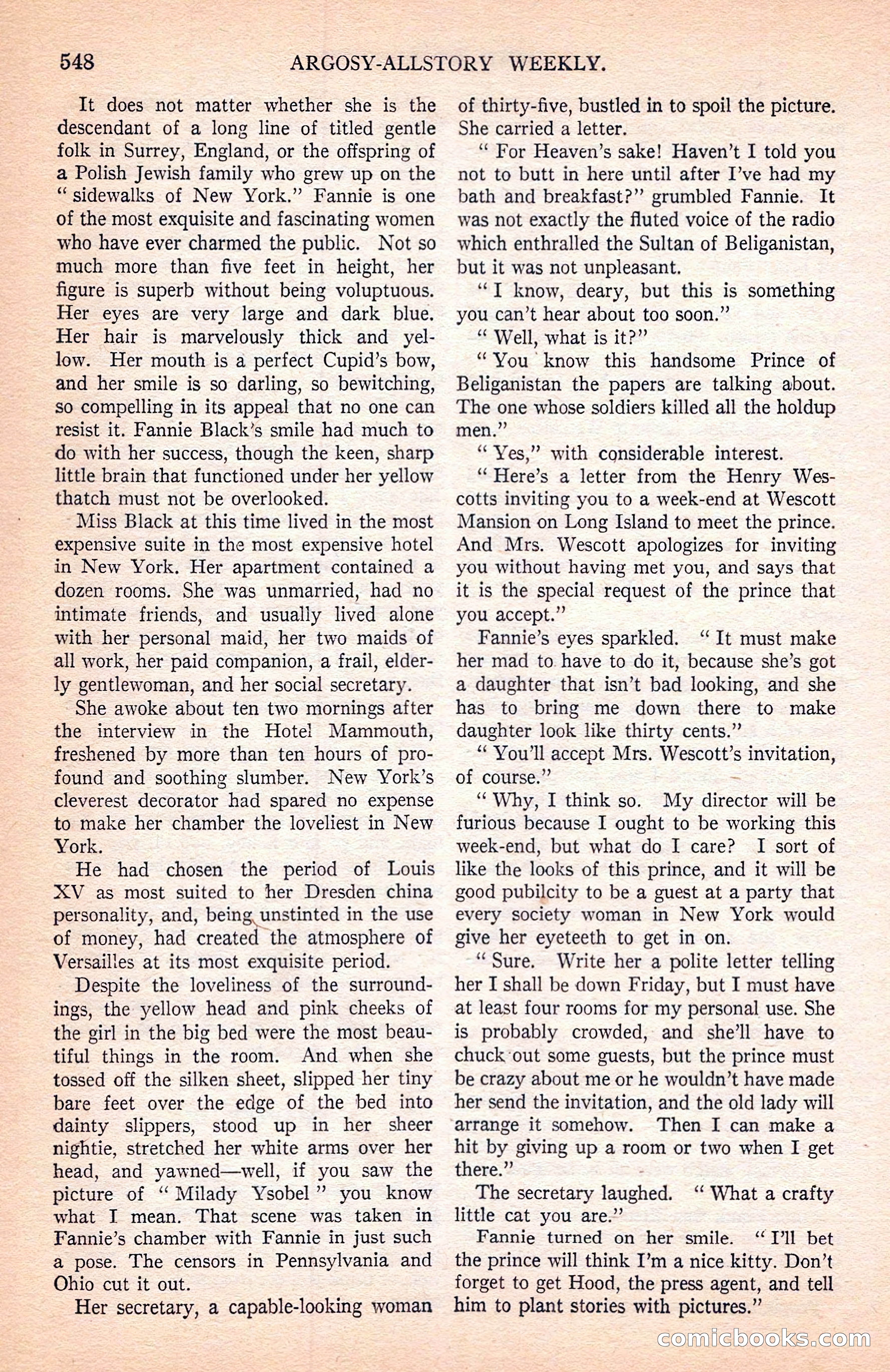 Argosy All-Story Weekly — page 70 of 164