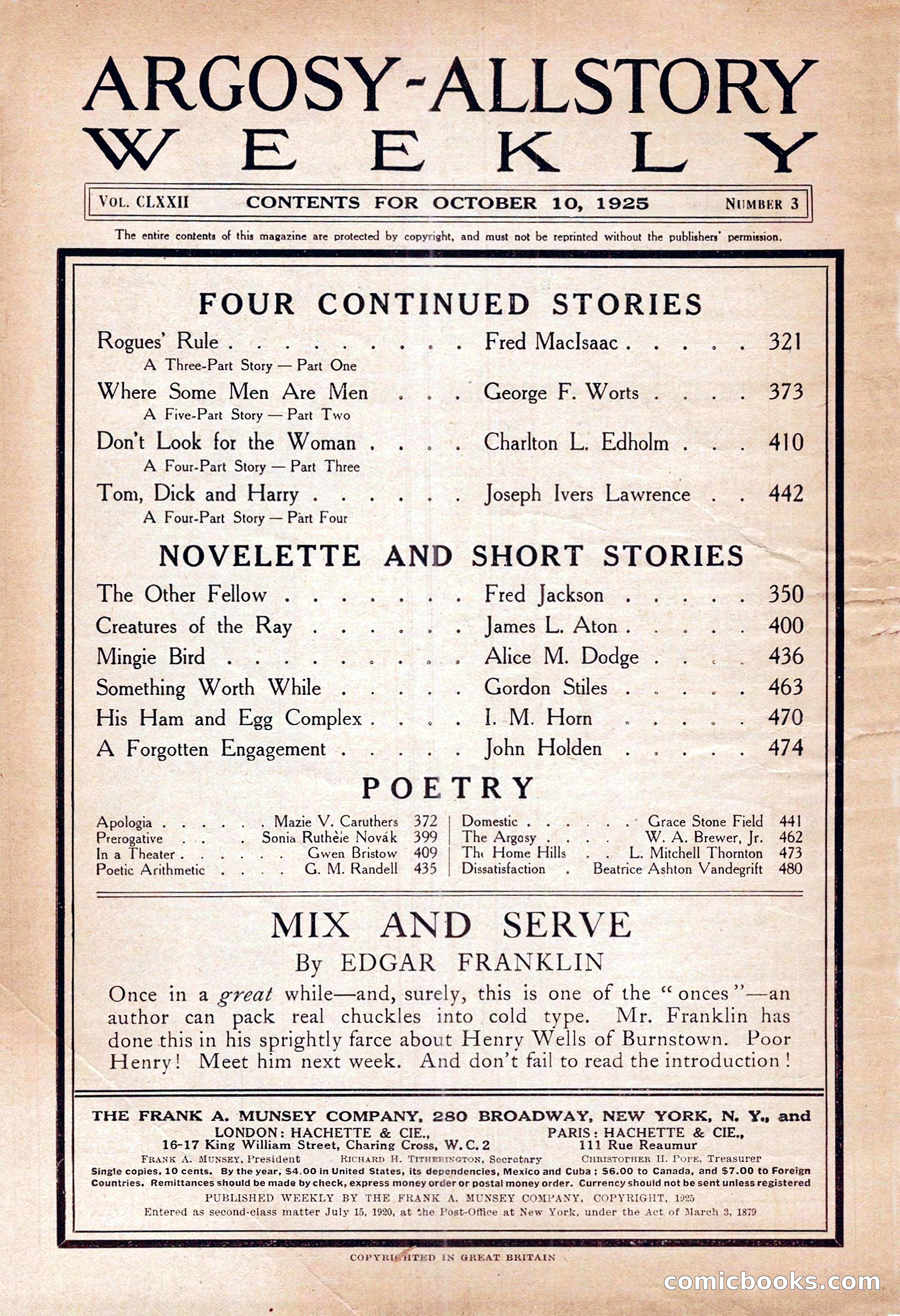 Argosy All-Story Weekly — page 4 of 172