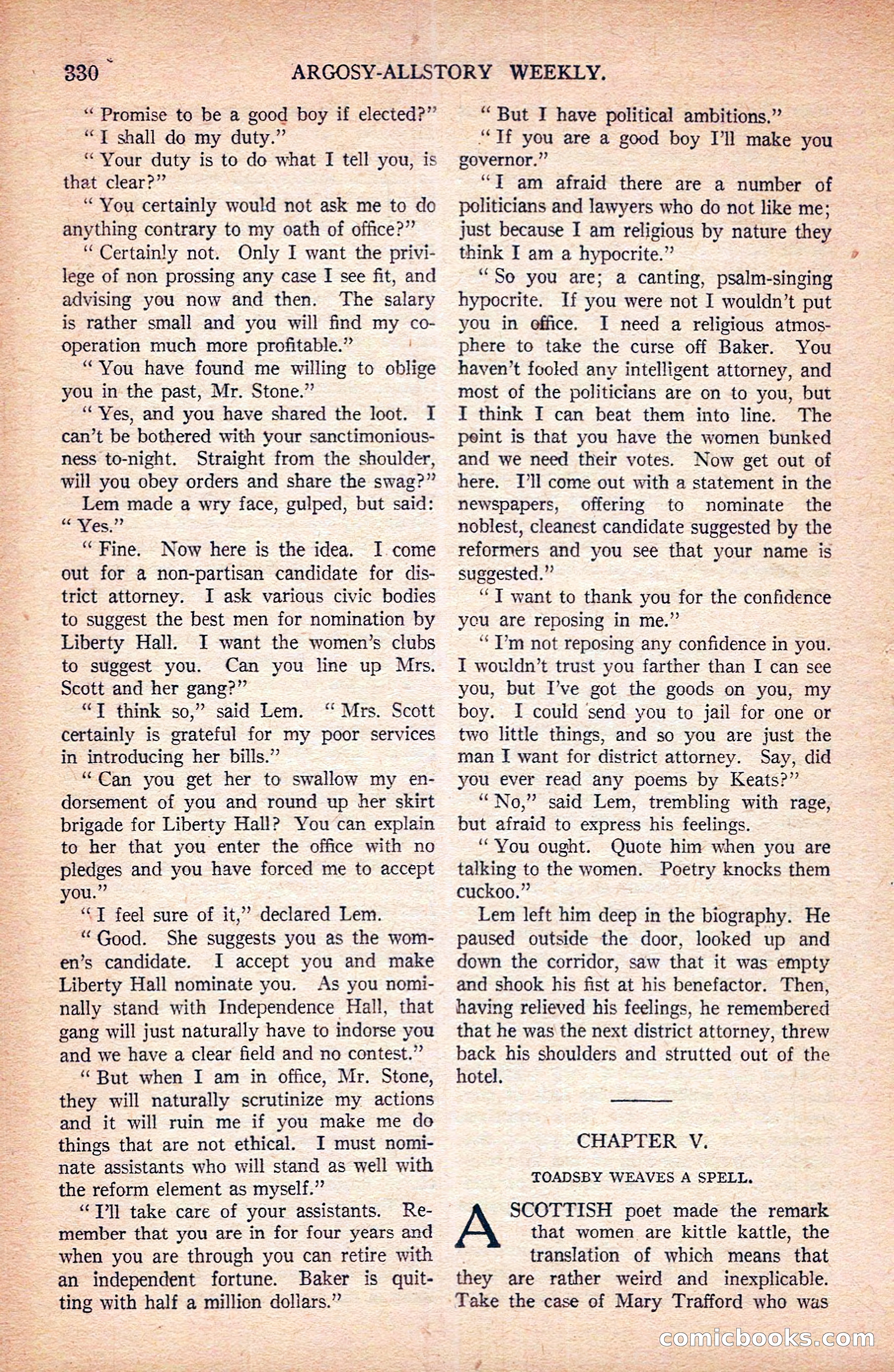 Argosy All-Story Weekly — page 20 of 172