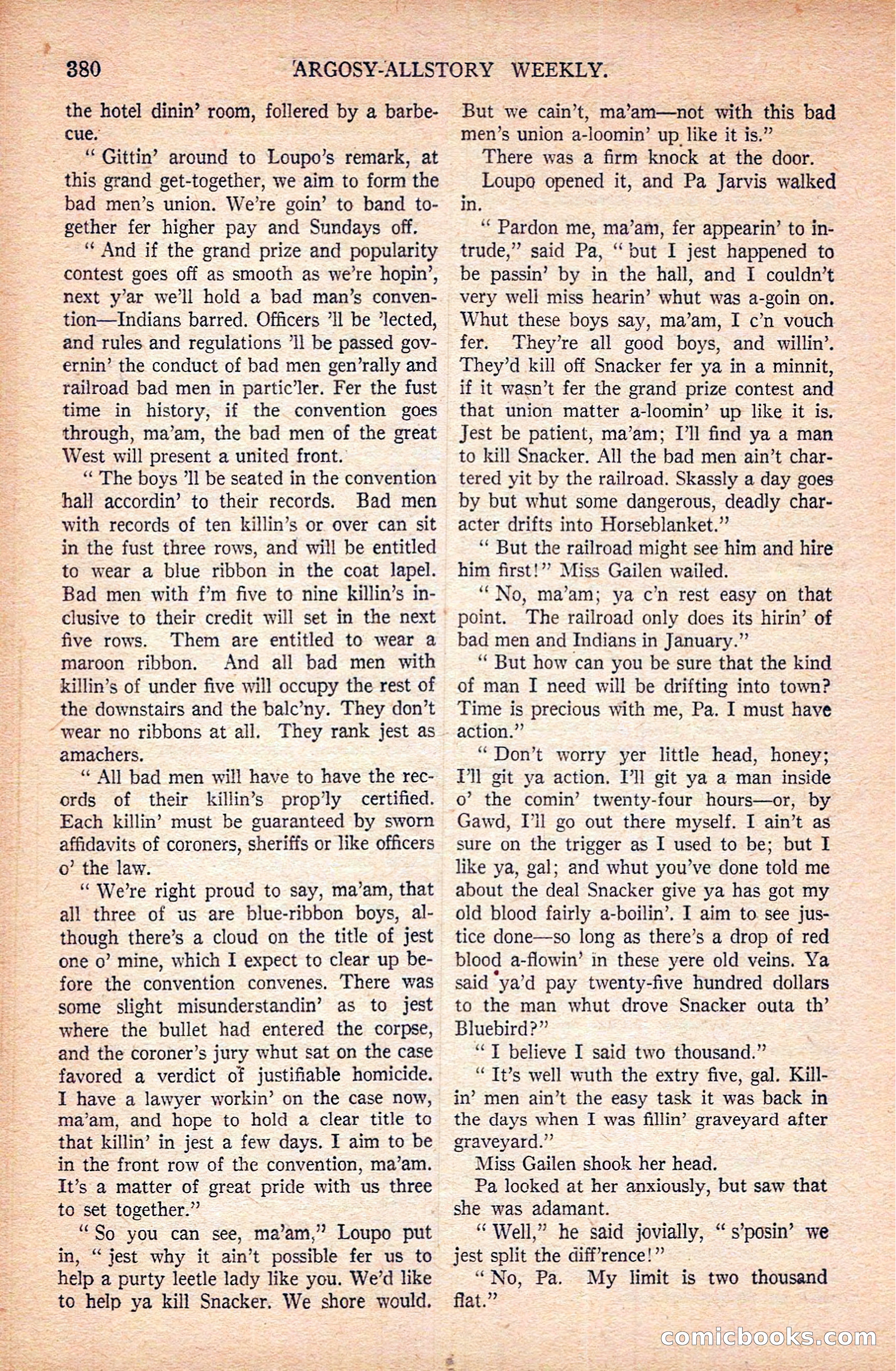 Argosy All-Story Weekly — page 70 of 172