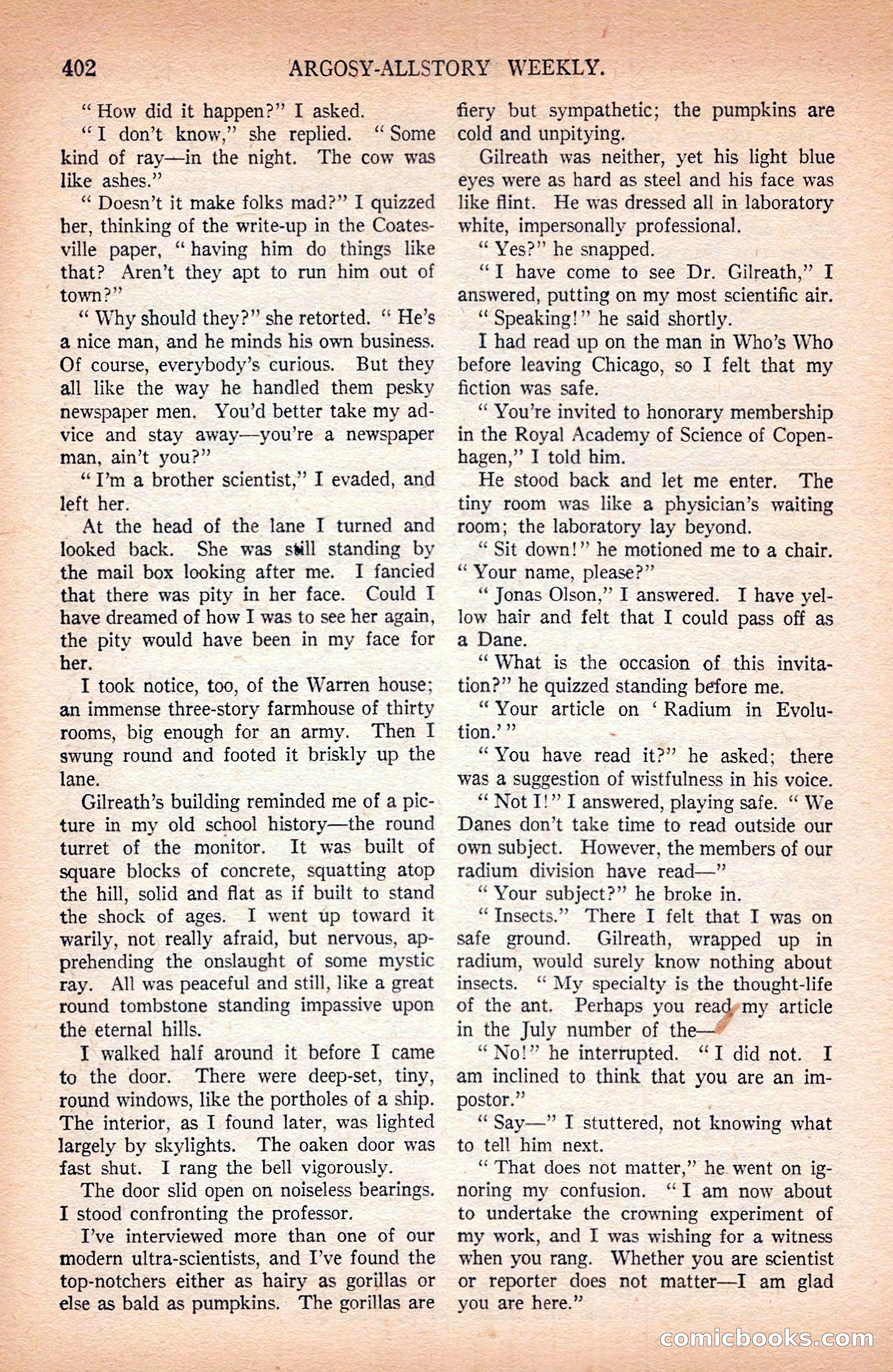Argosy All-Story Weekly — page 92 of 172