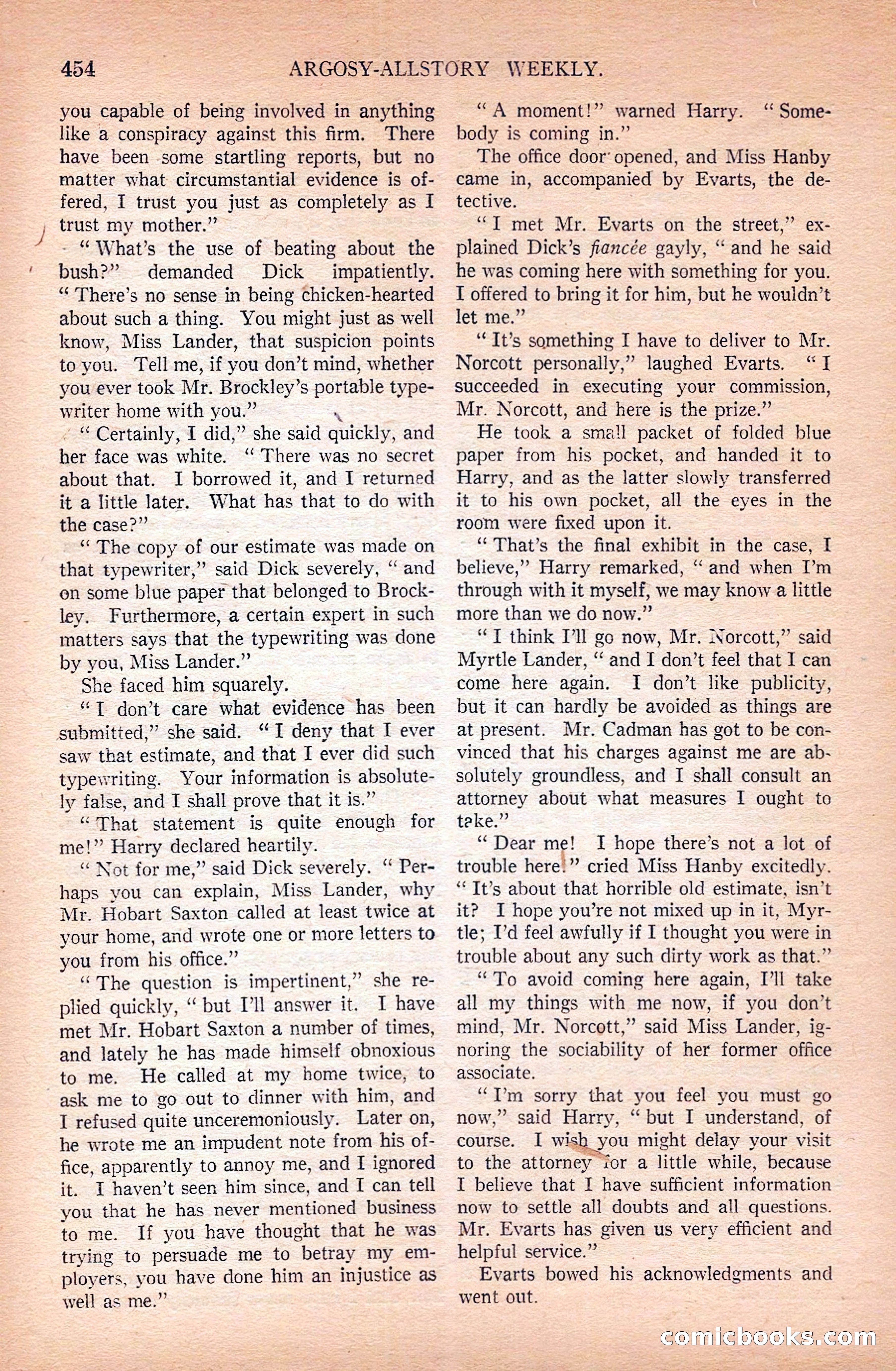 Argosy All-Story Weekly — page 144 of 172