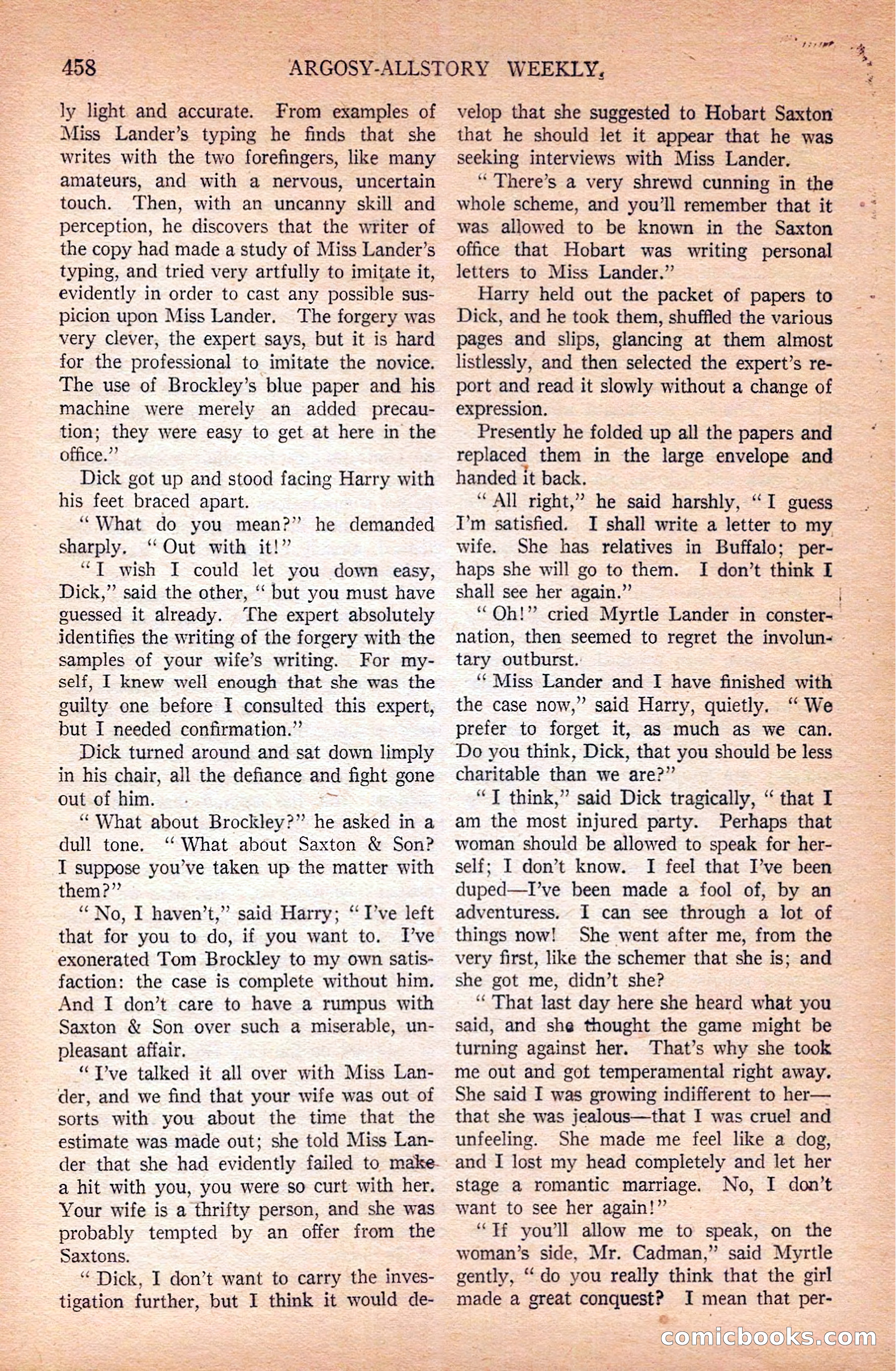 Argosy All-Story Weekly — page 148 of 172
