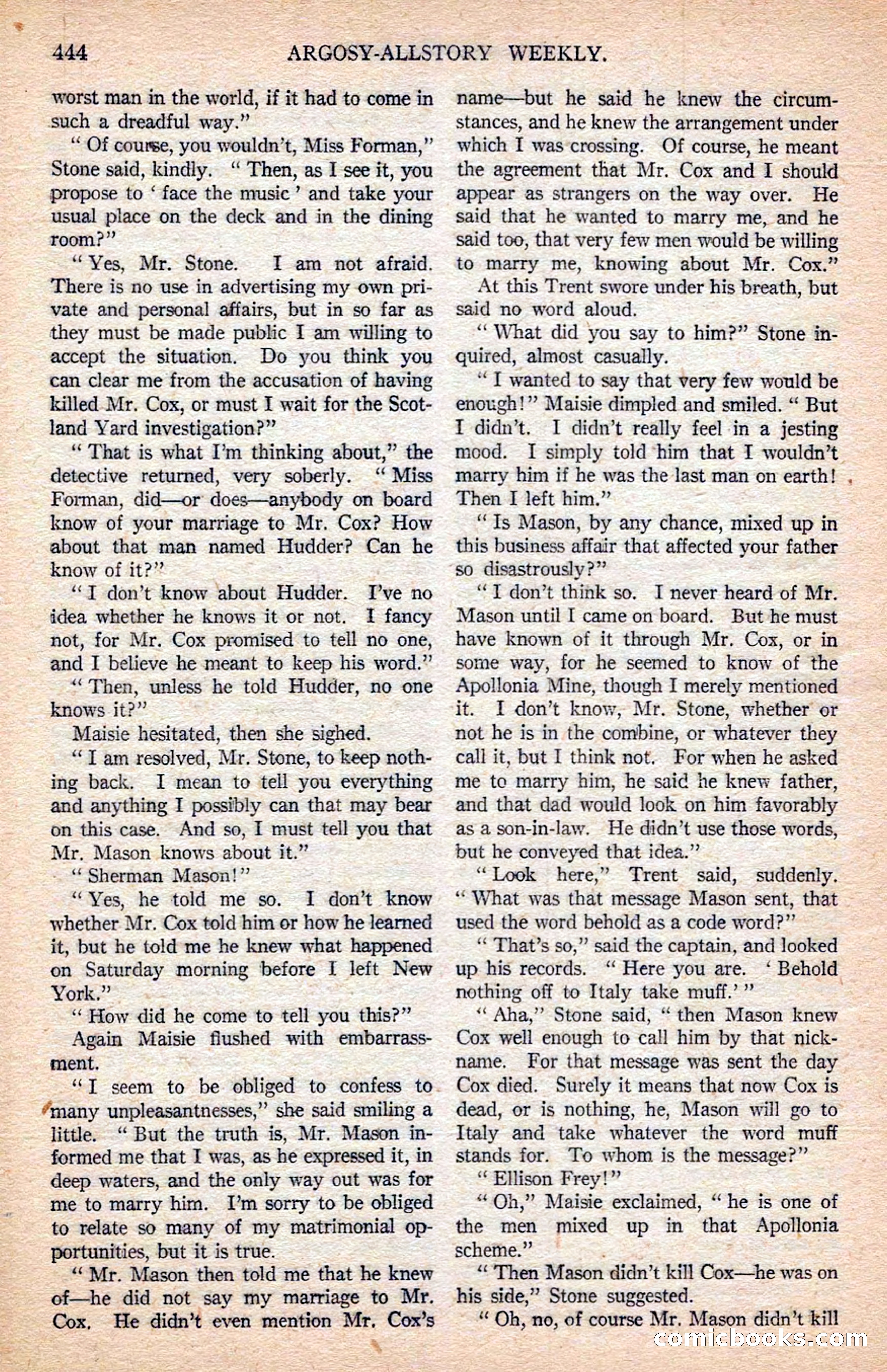 Argosy All-Story Weekly — page 134 of 170