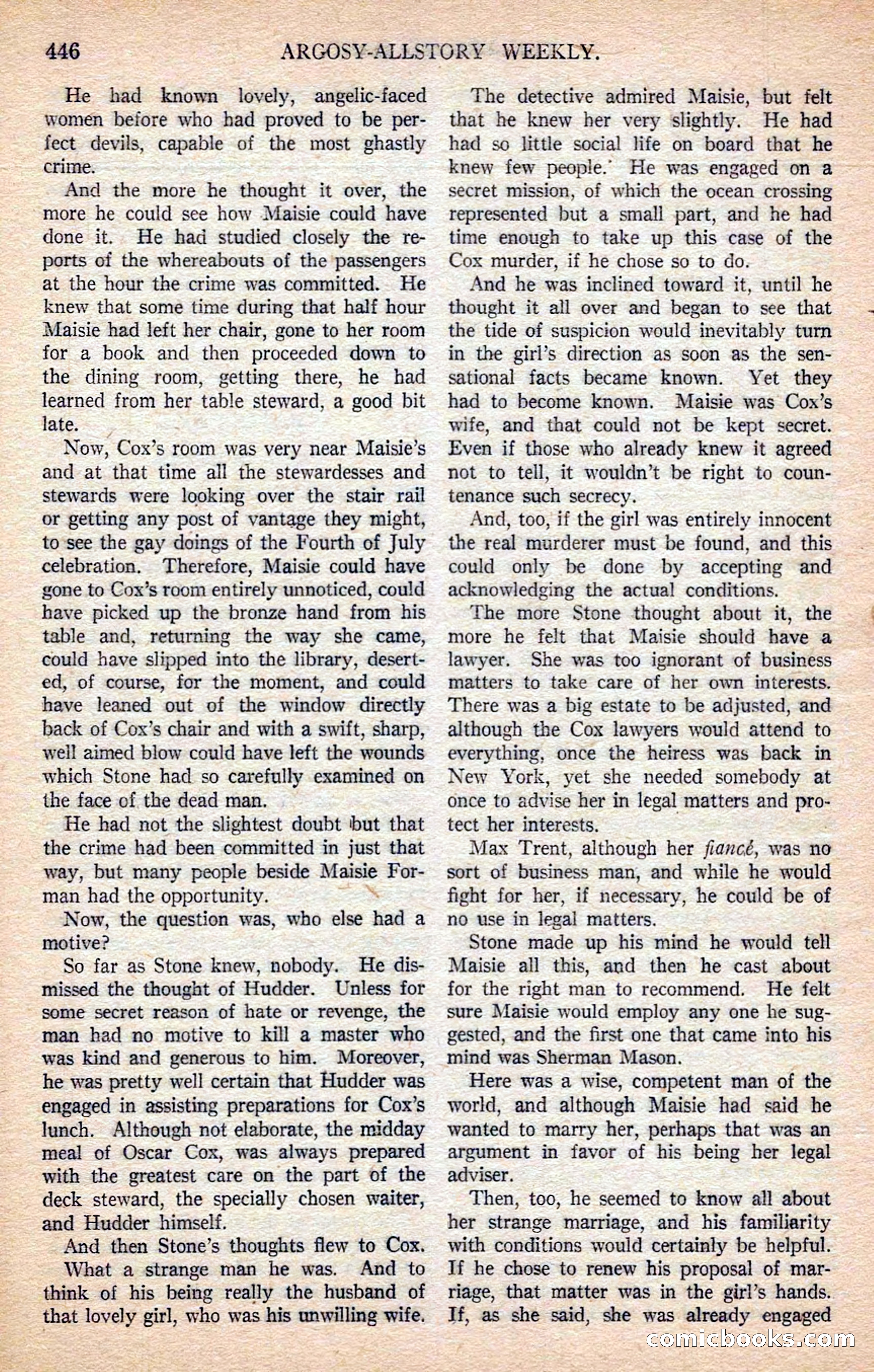 Argosy All-Story Weekly — page 136 of 170