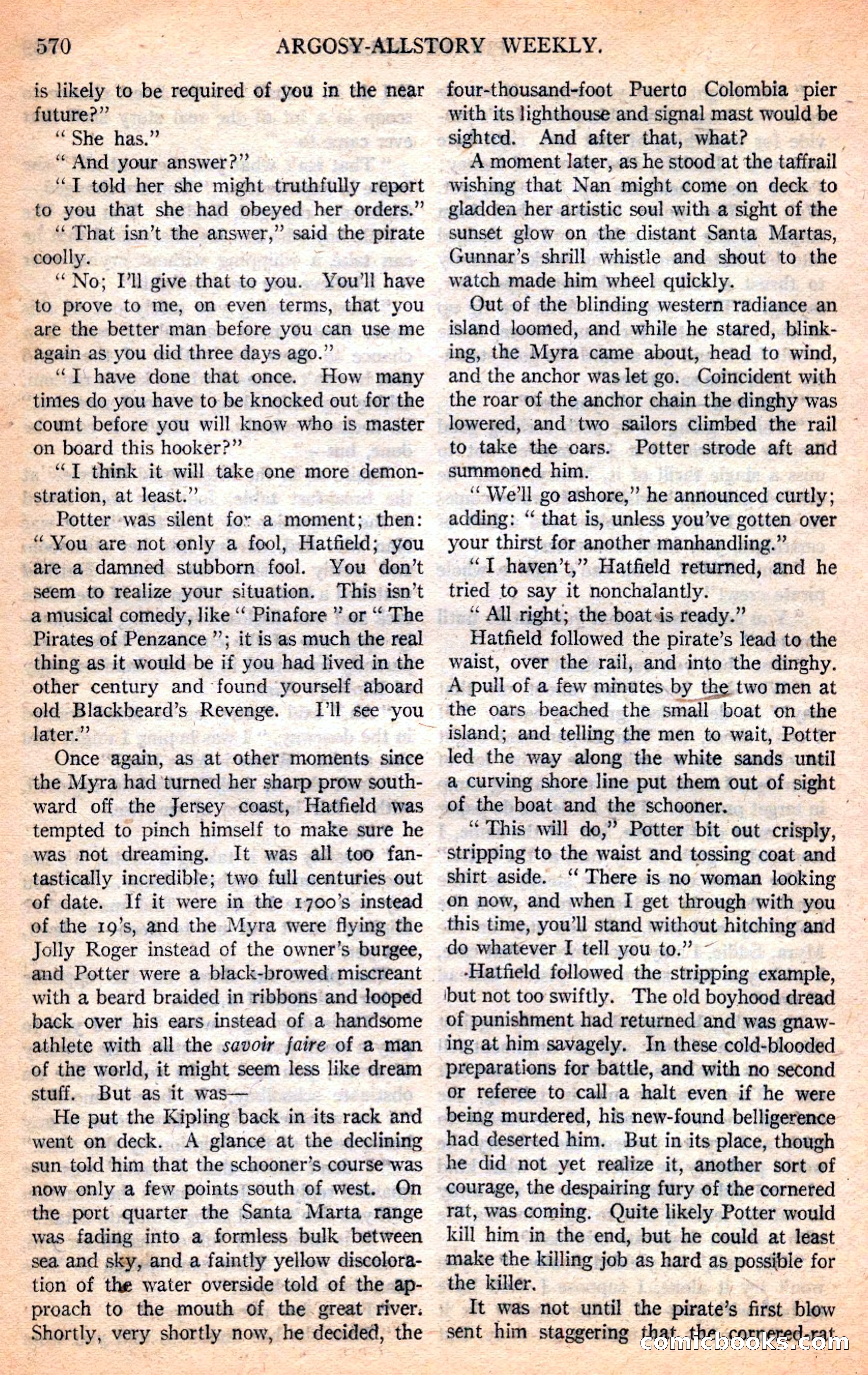 Argosy All-Story Weekly — page 100 of 170