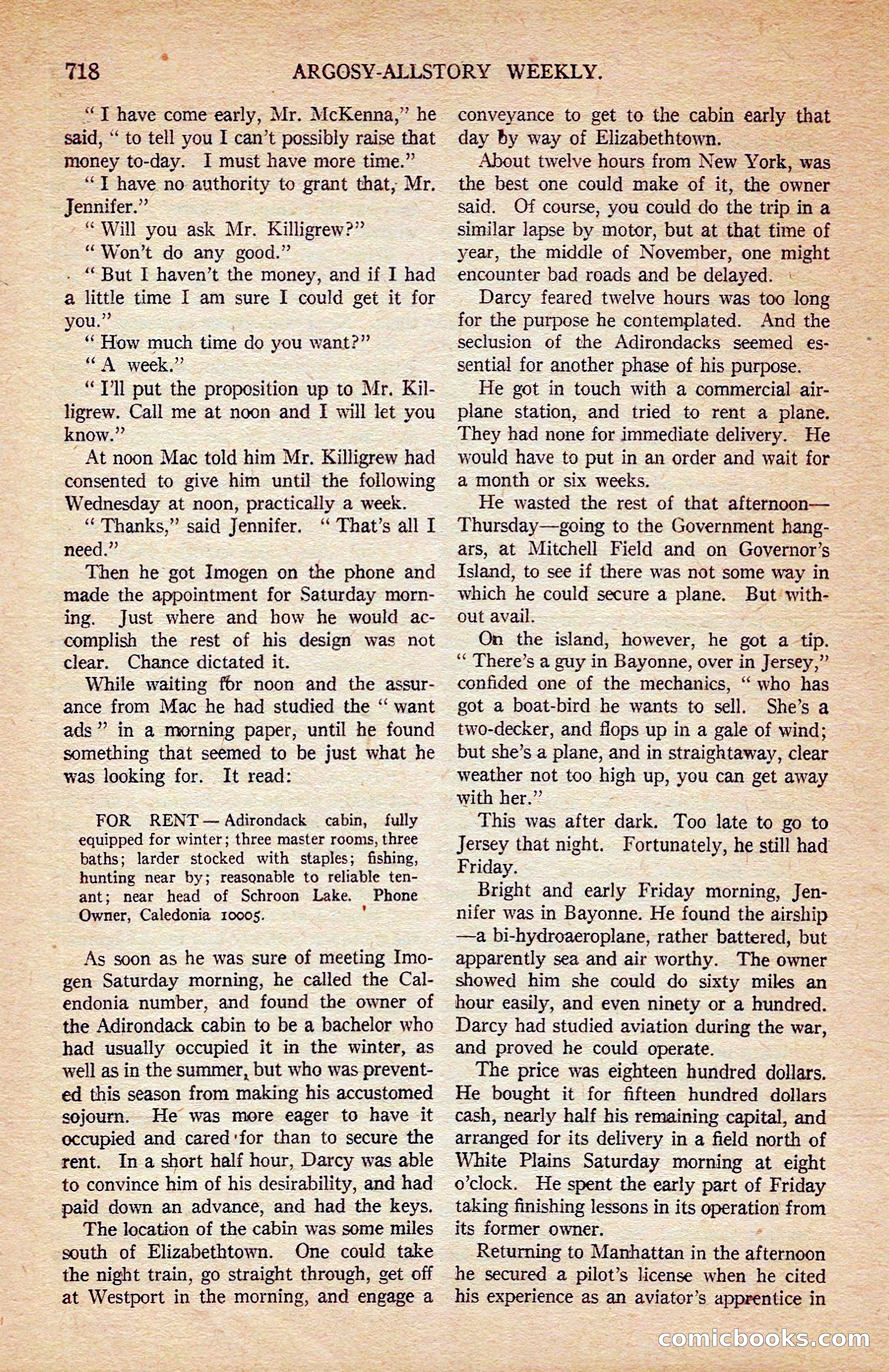Argosy All-Story Weekly — page 88 of 172