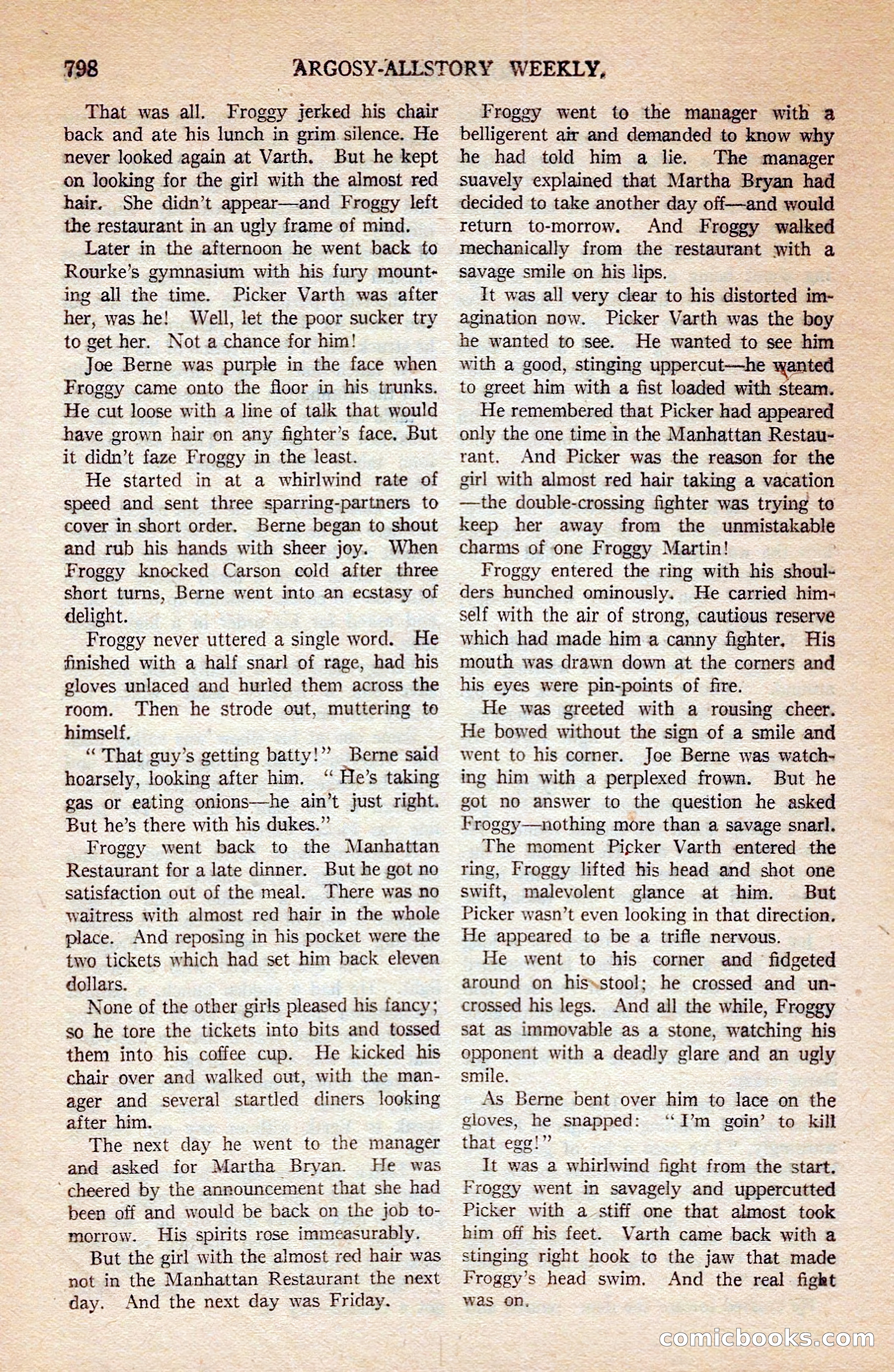 Argosy All-Story Weekly — page 168 of 172
