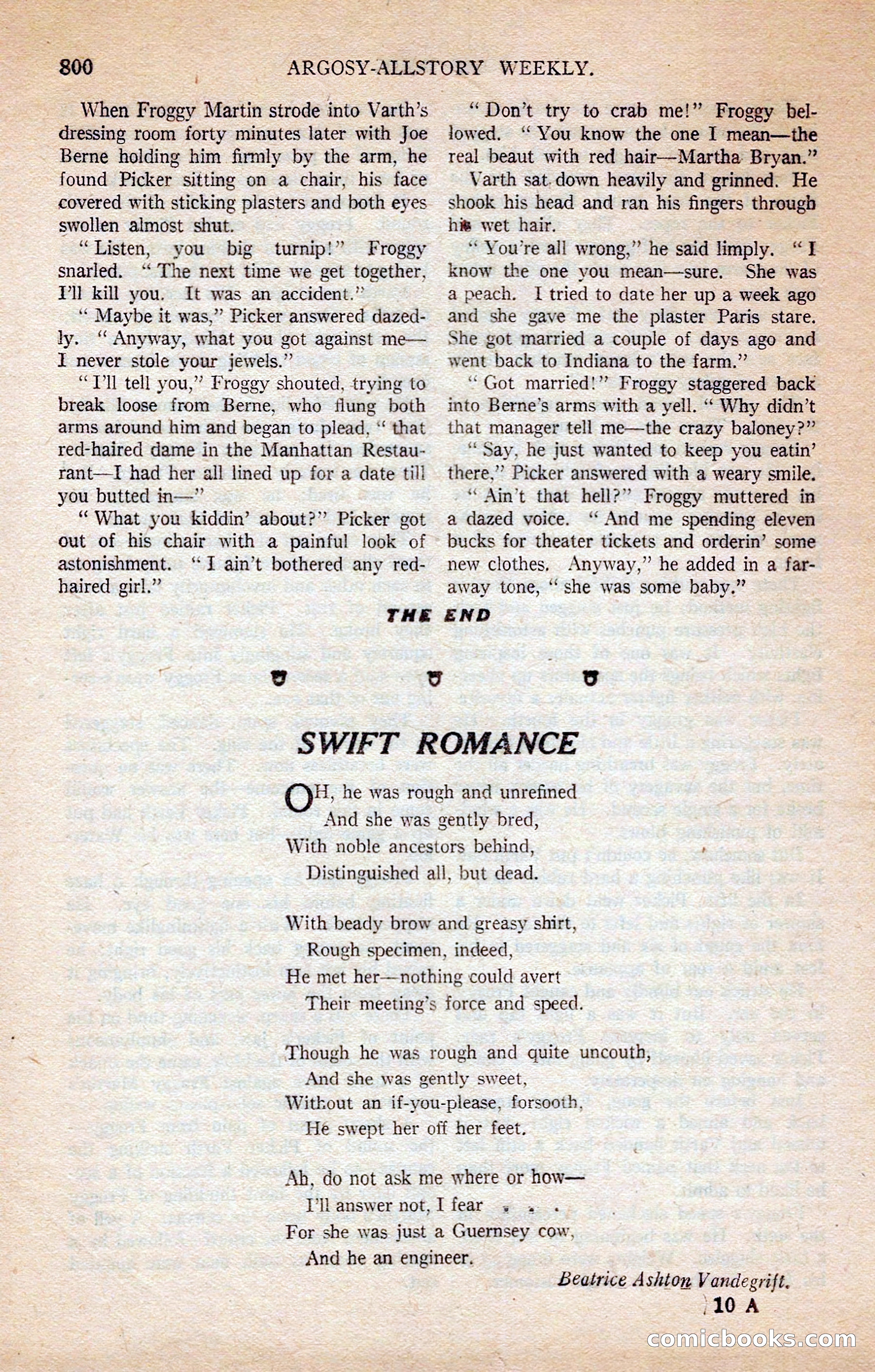 Argosy All-Story Weekly — page 170 of 172