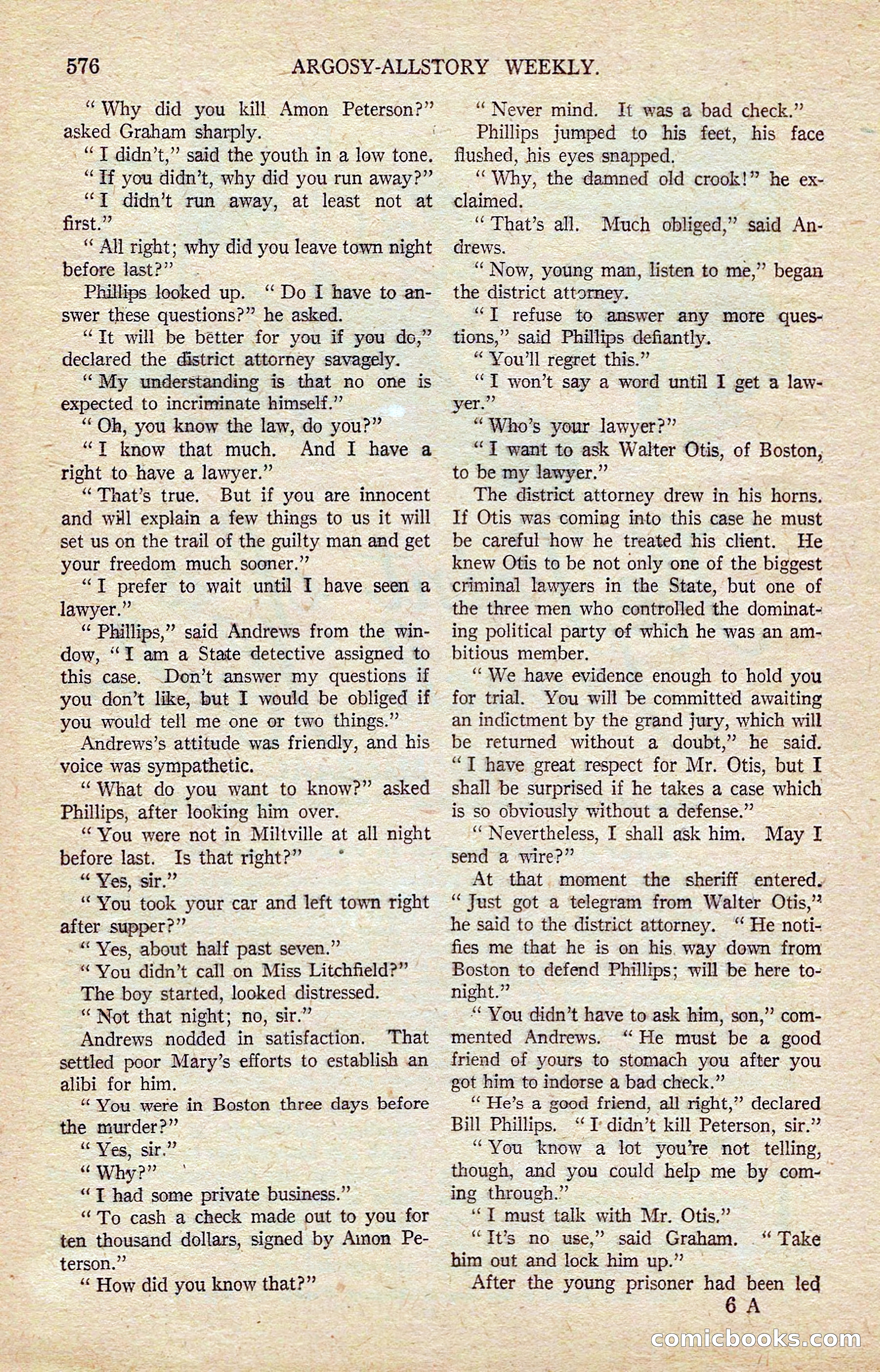Argosy All-Story Weekly — page 105 of 176