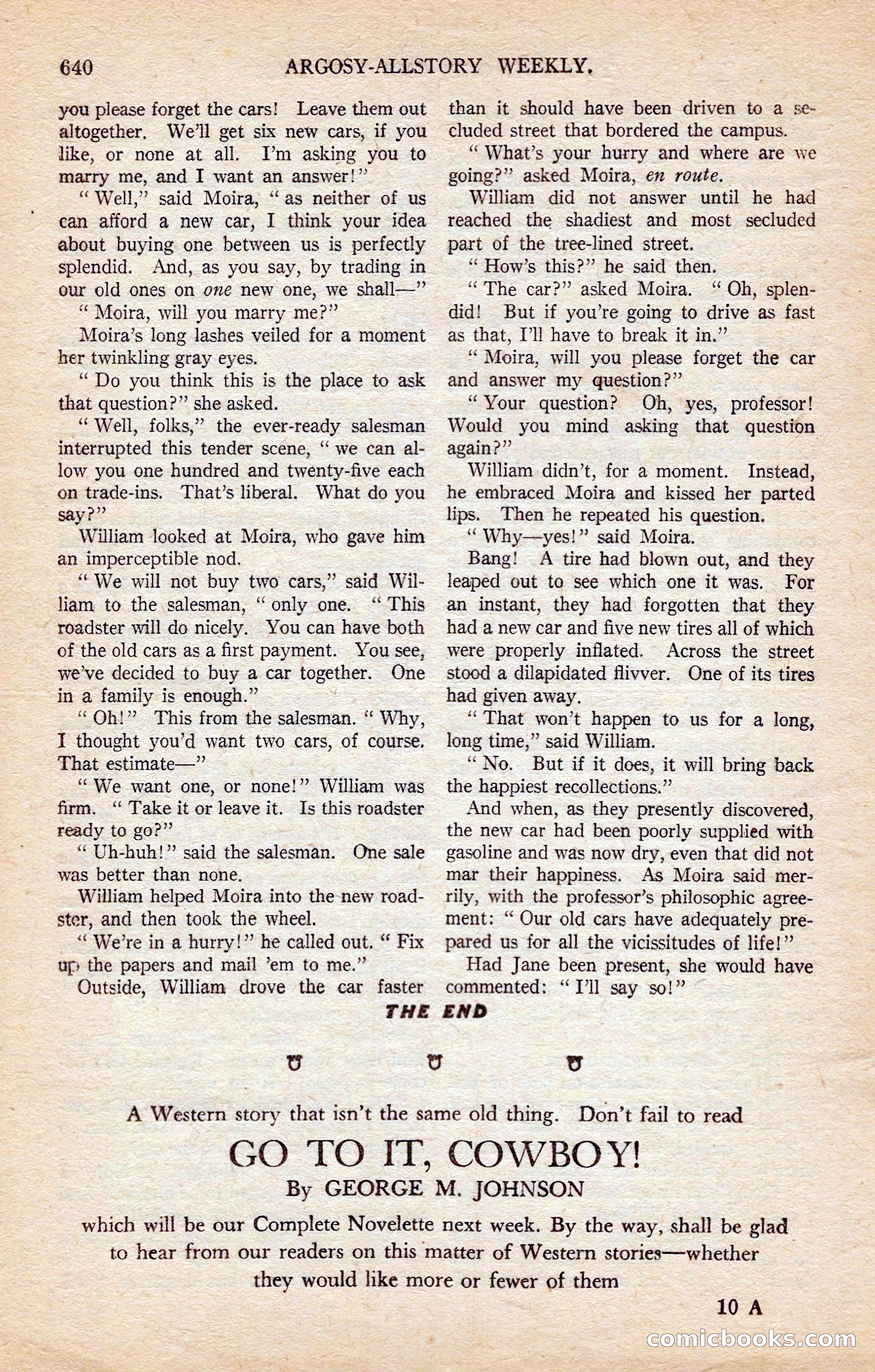 Argosy All-Story Weekly — page 169 of 176