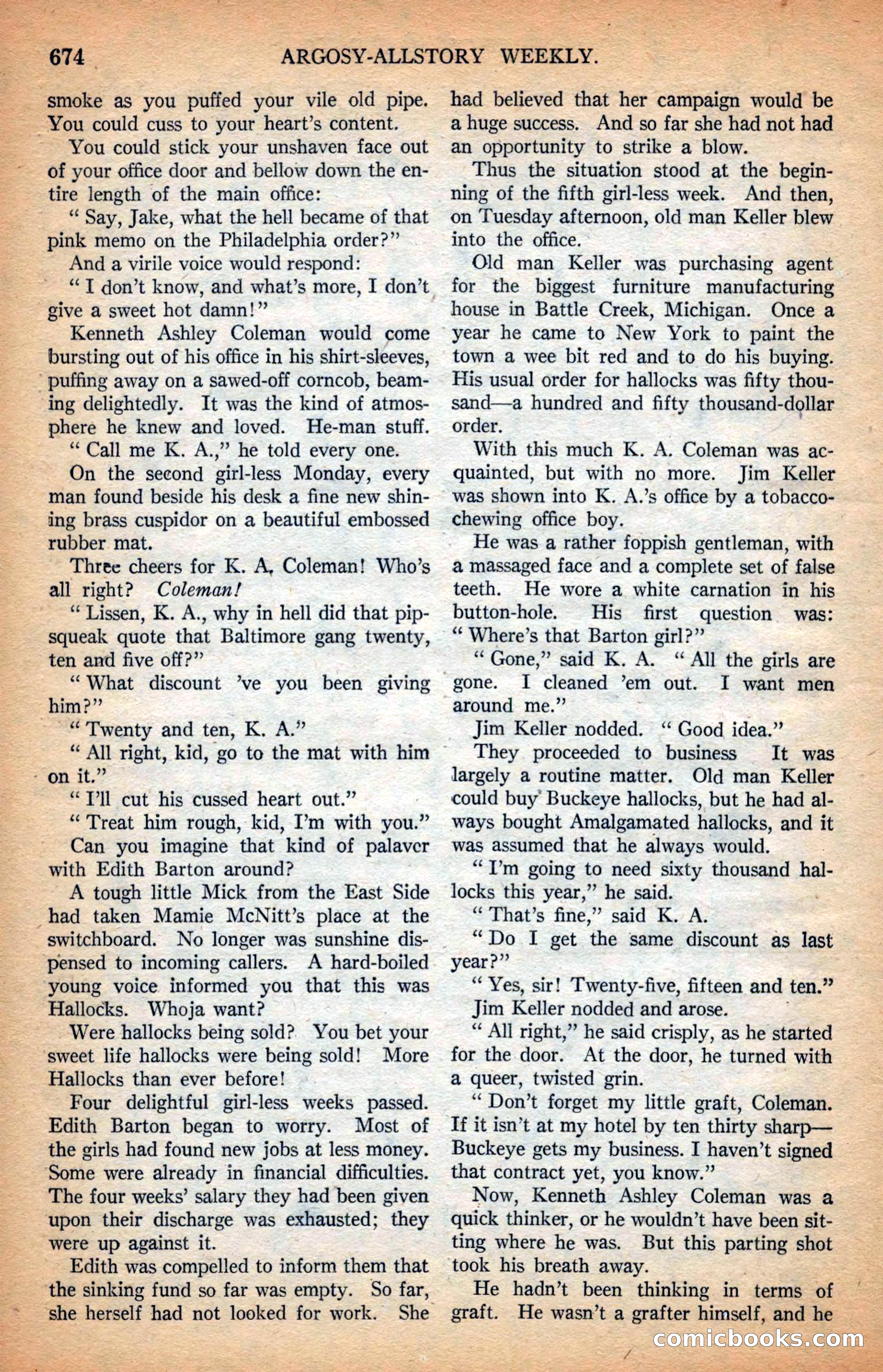 Argosy All-Story Weekly — page 36 of 164