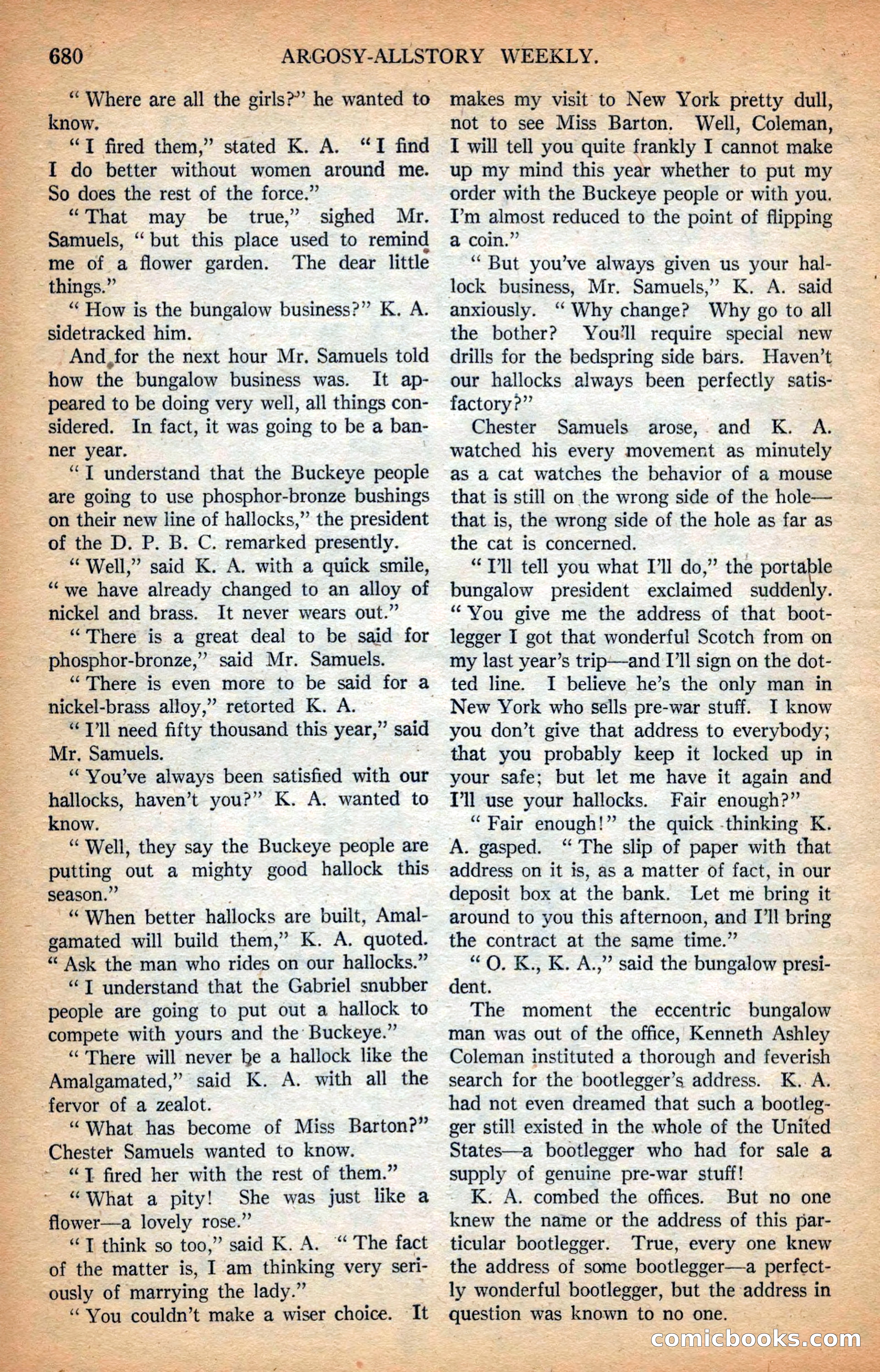 Argosy All-Story Weekly — page 42 of 164