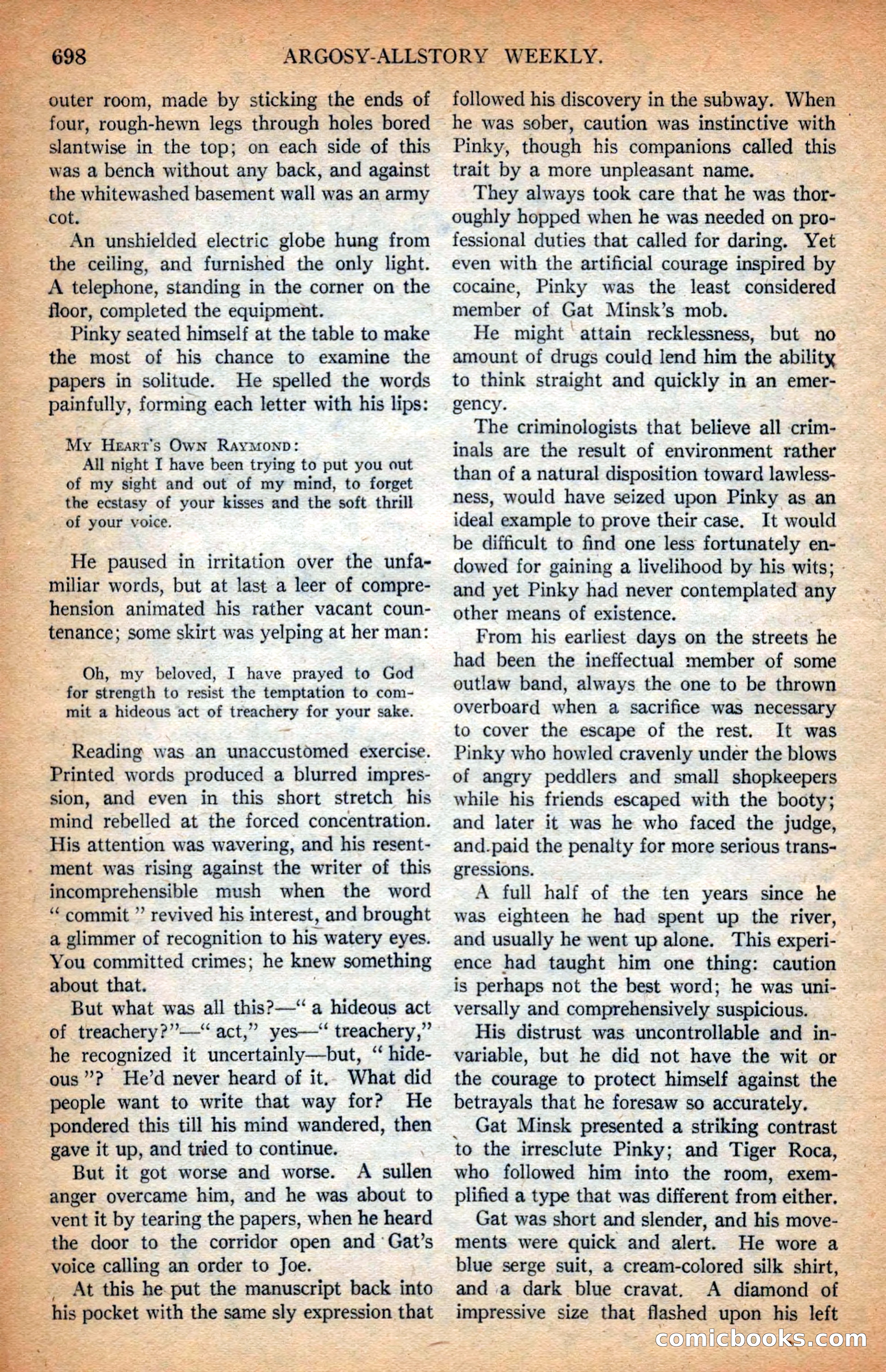 Argosy All-Story Weekly — page 60 of 164