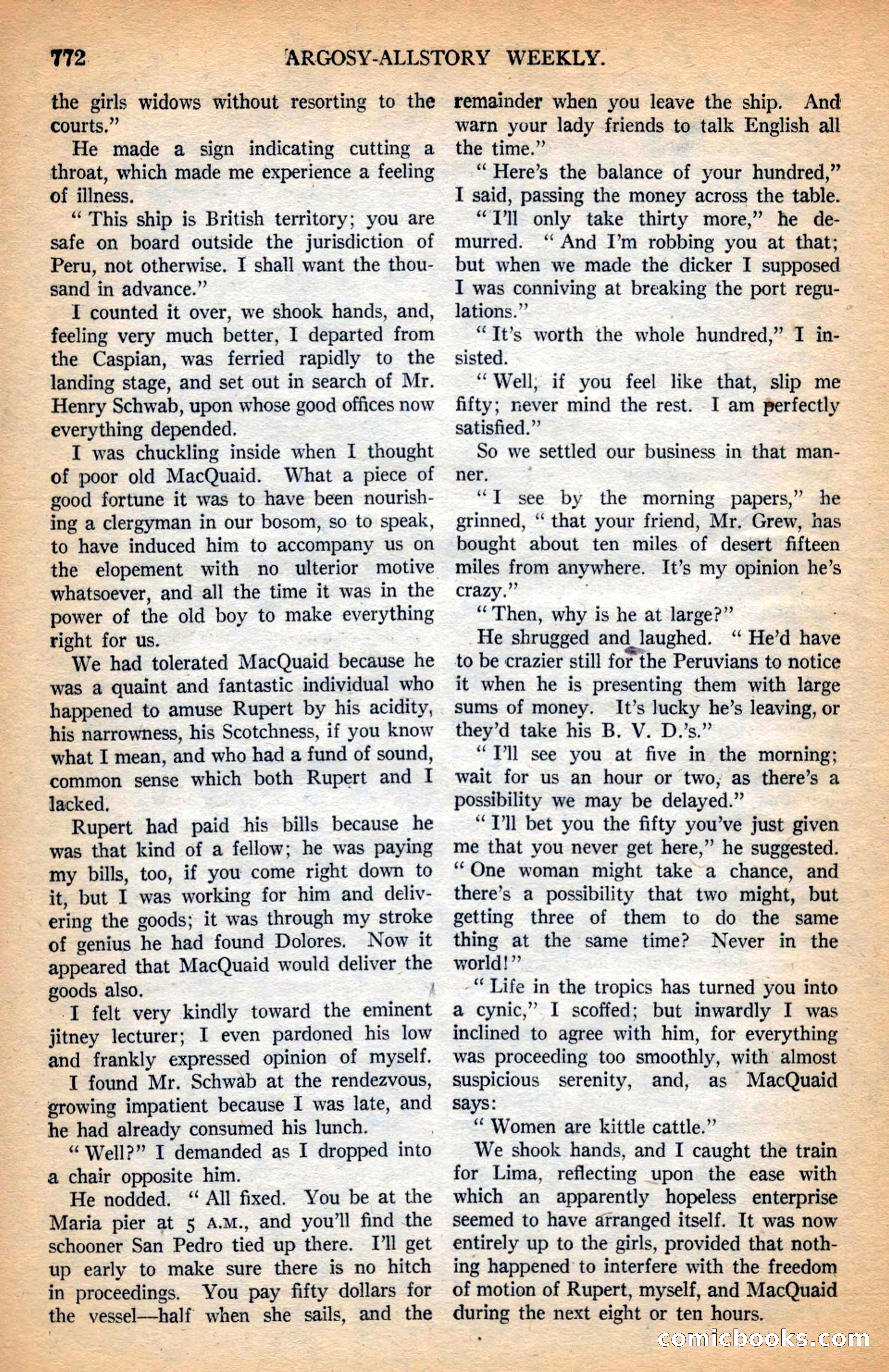 Argosy All-Story Weekly — page 134 of 164