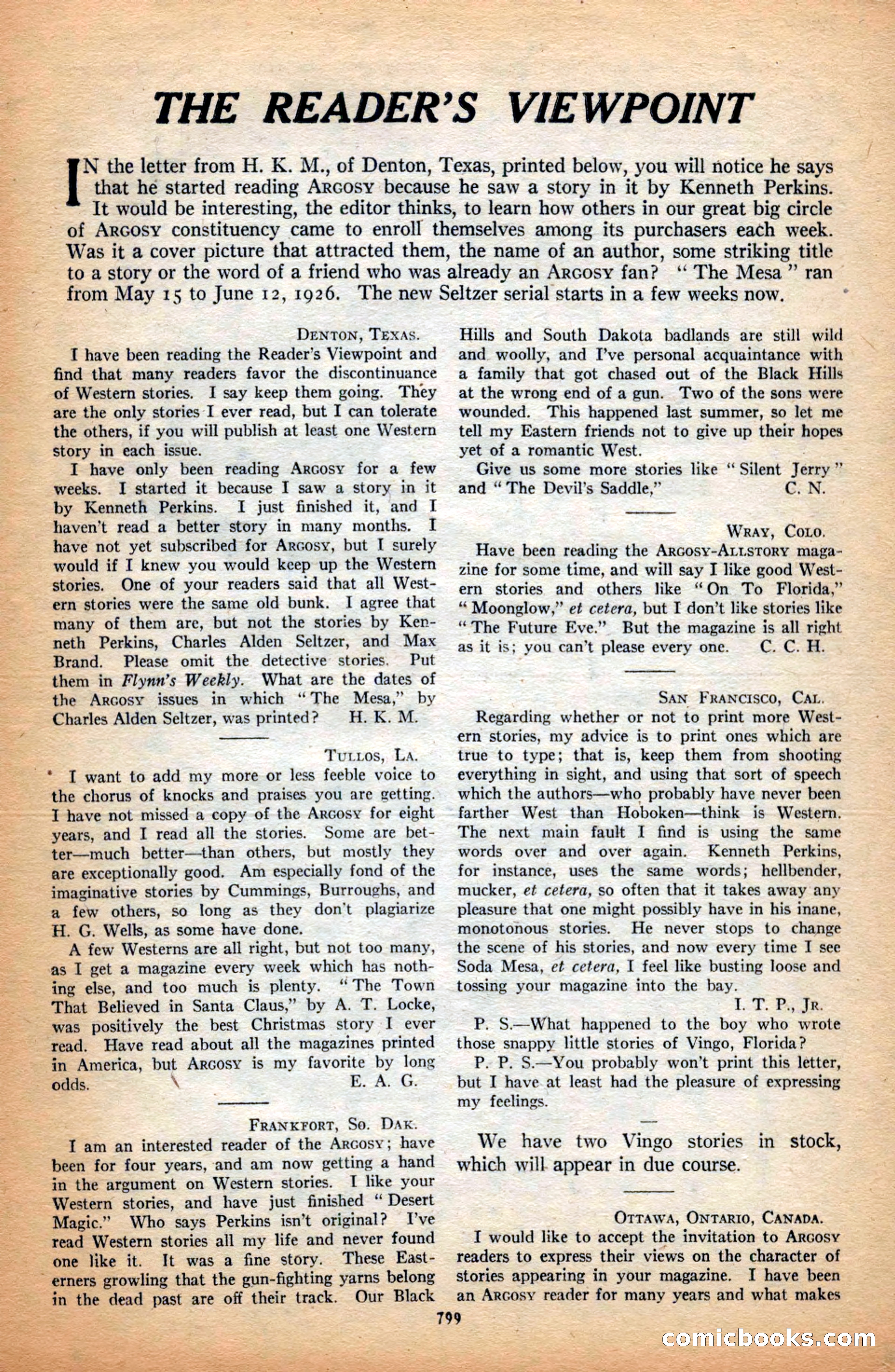 Argosy All-Story Weekly — page 161 of 164