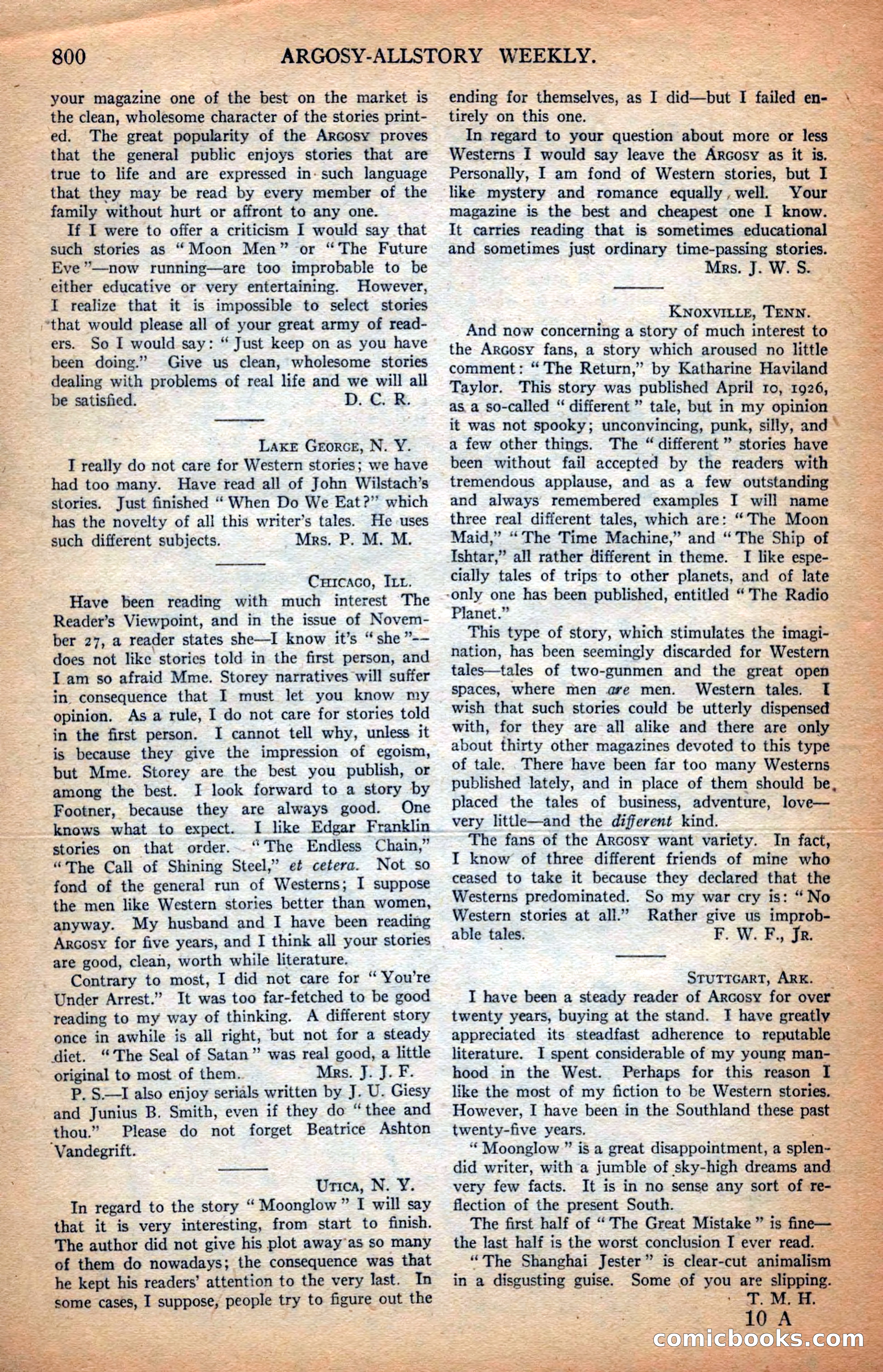 Argosy All-Story Weekly — page 162 of 164