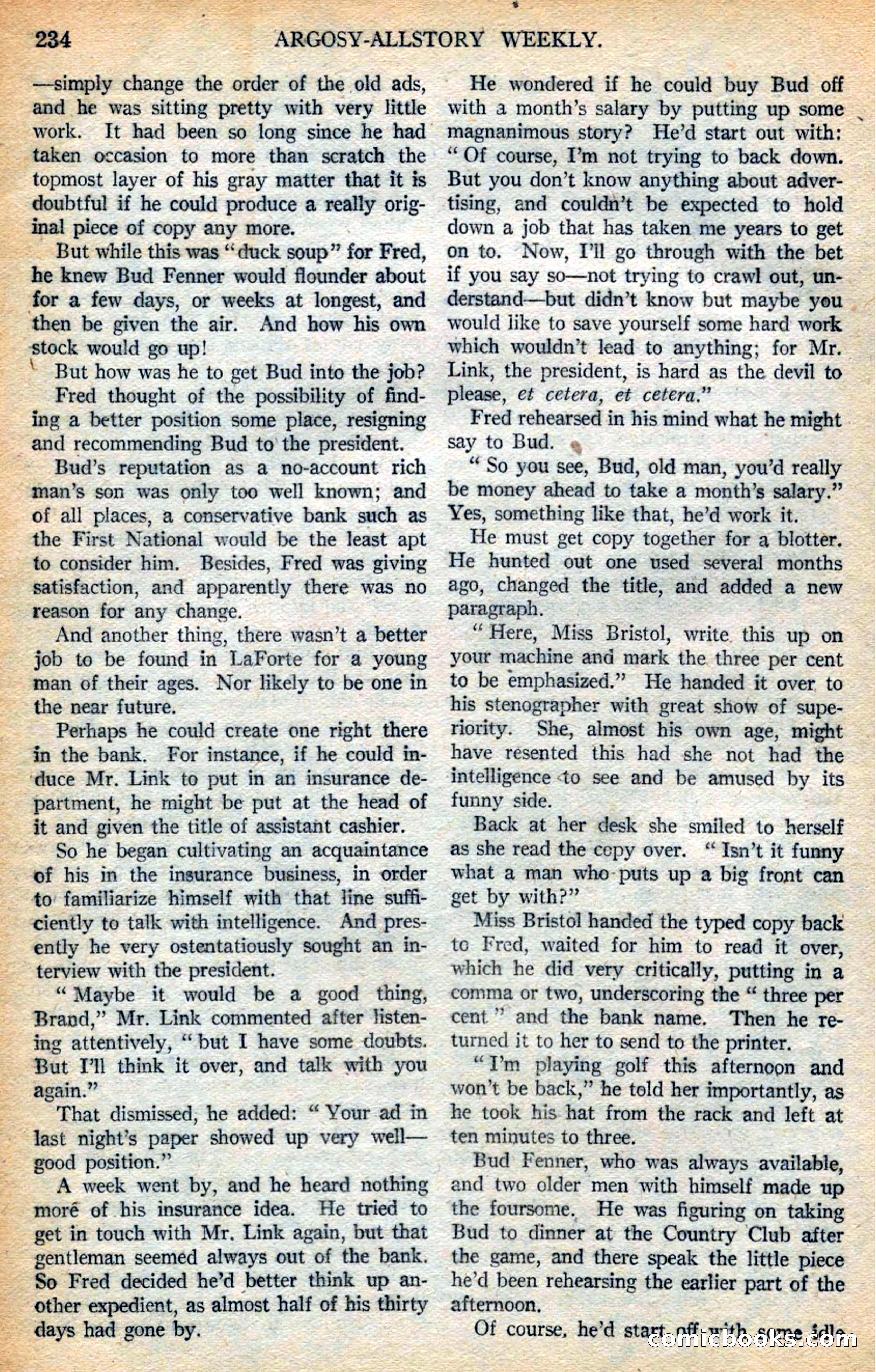 Argosy All-Story Weekly — page 80 of 168