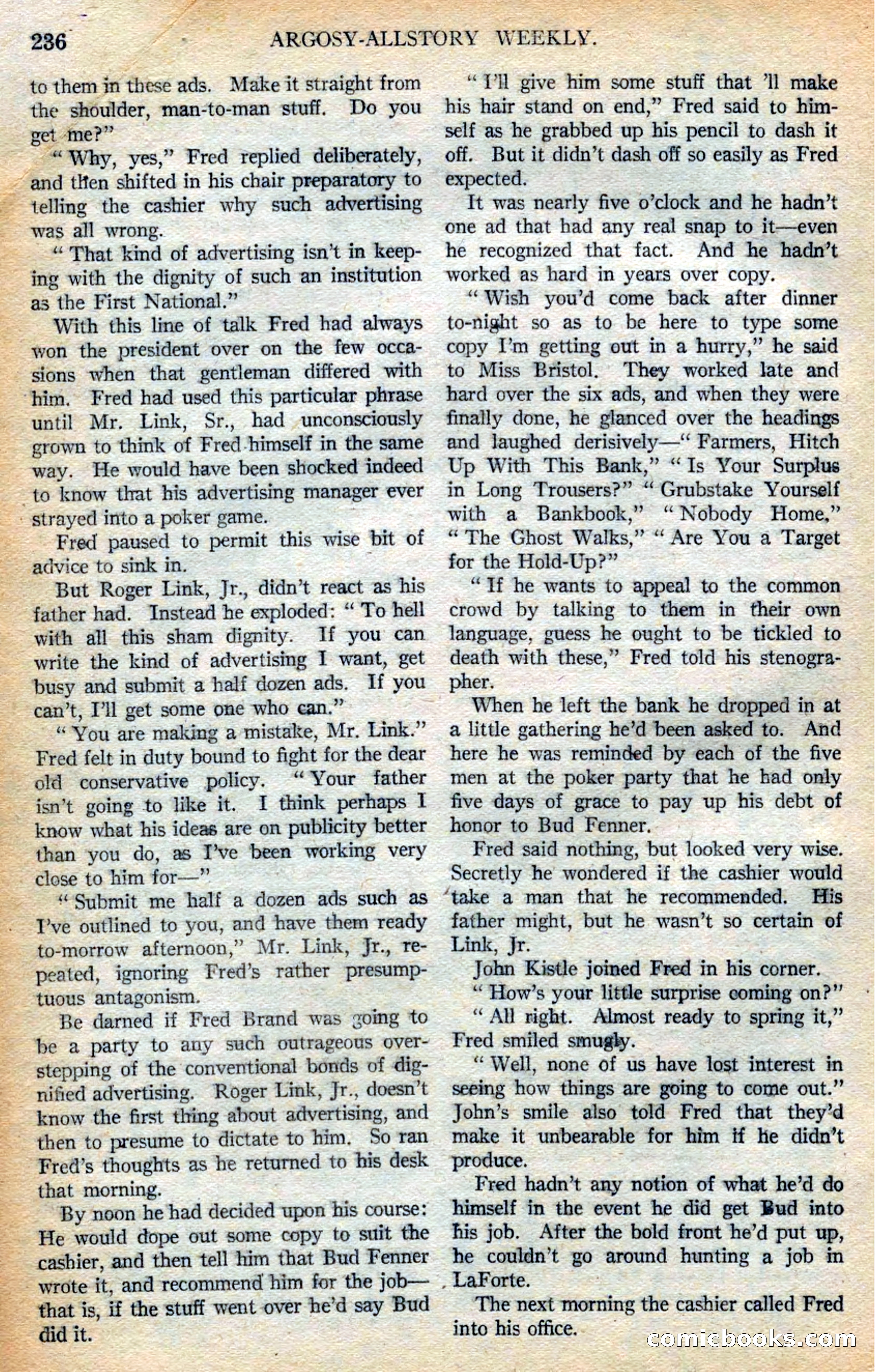 Argosy All-Story Weekly — page 82 of 168