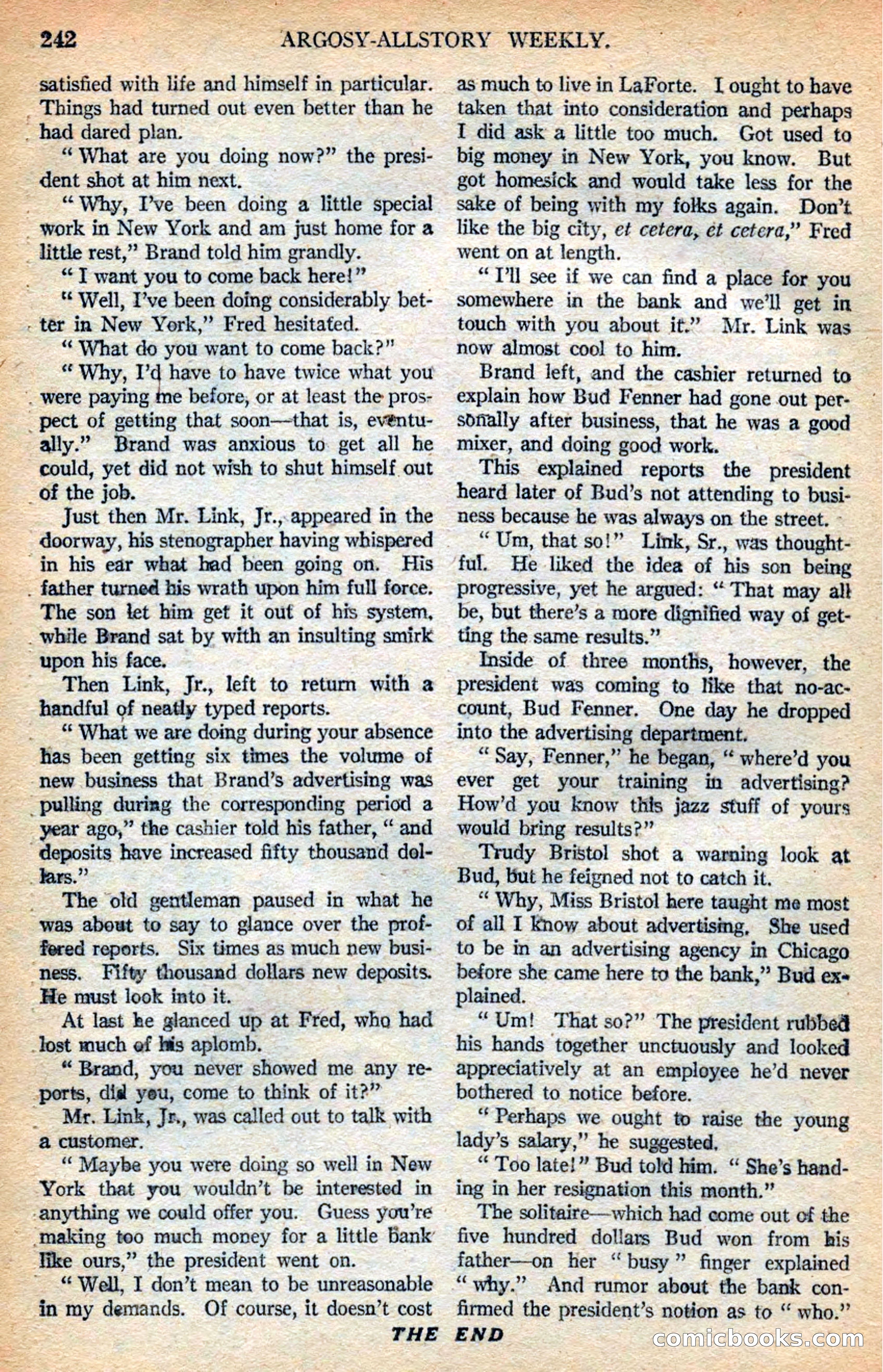 Argosy All-Story Weekly — page 88 of 168