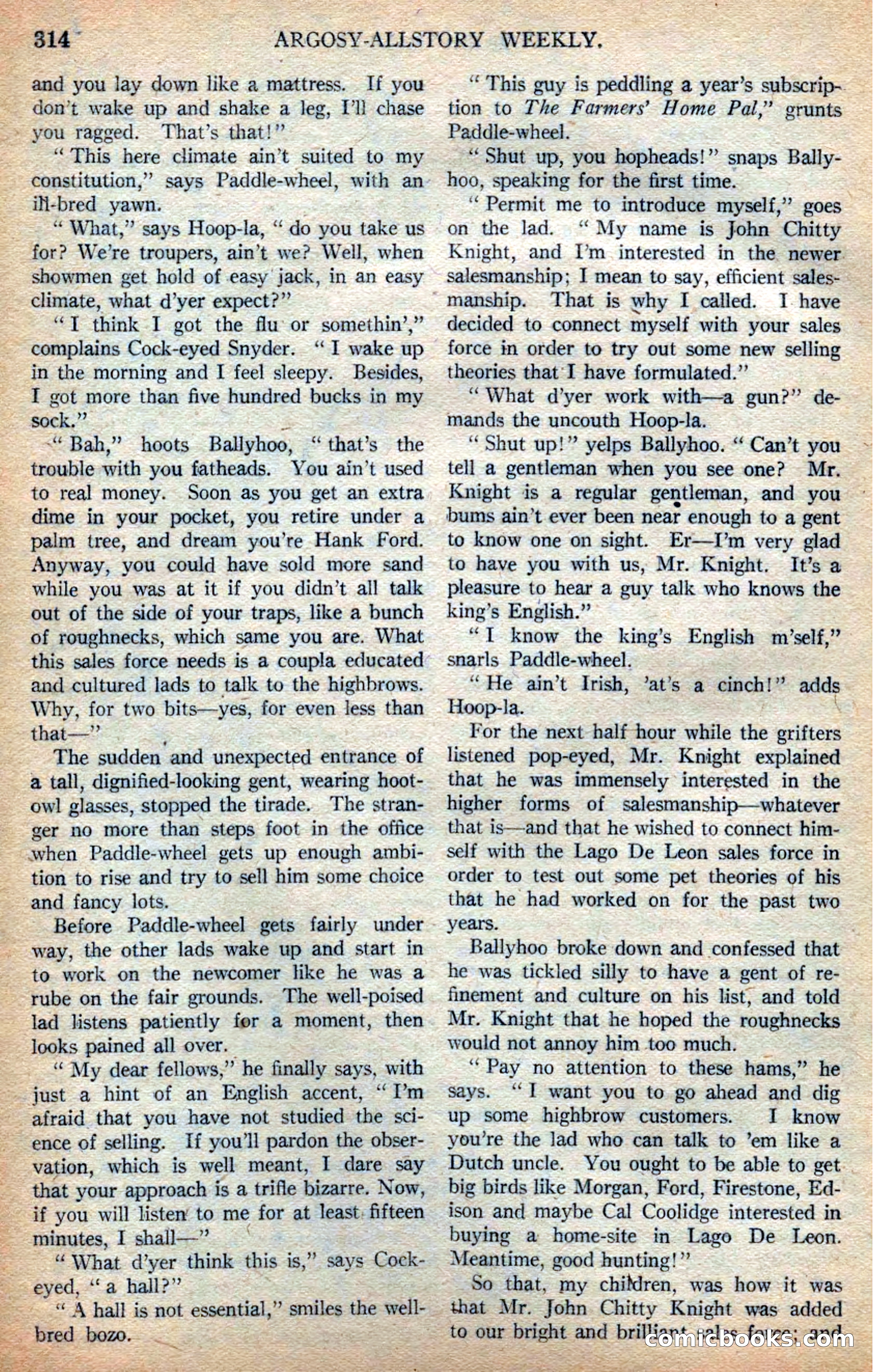 Argosy All-Story Weekly — page 160 of 168