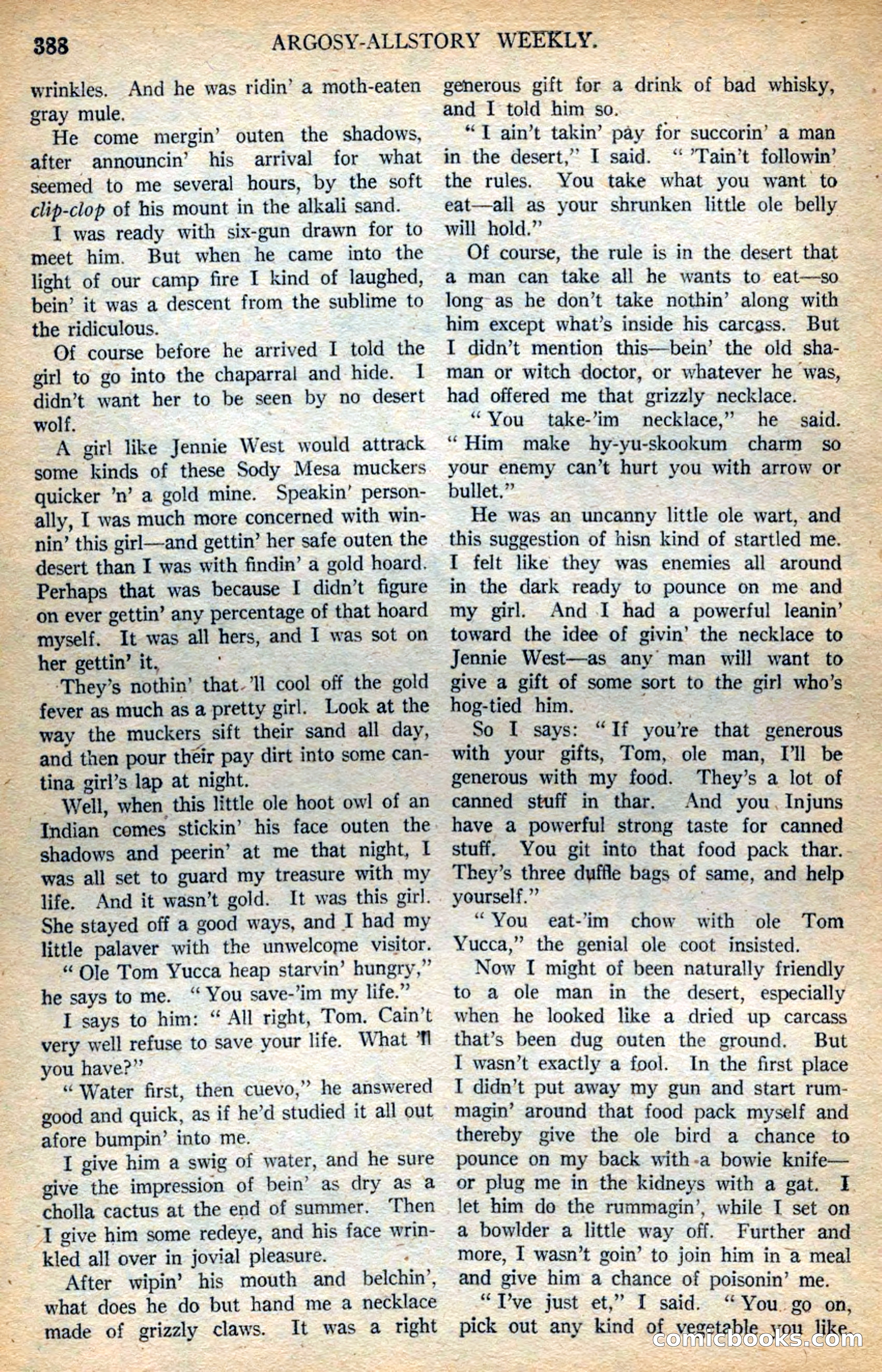Argosy All-Story Weekly — page 70 of 164