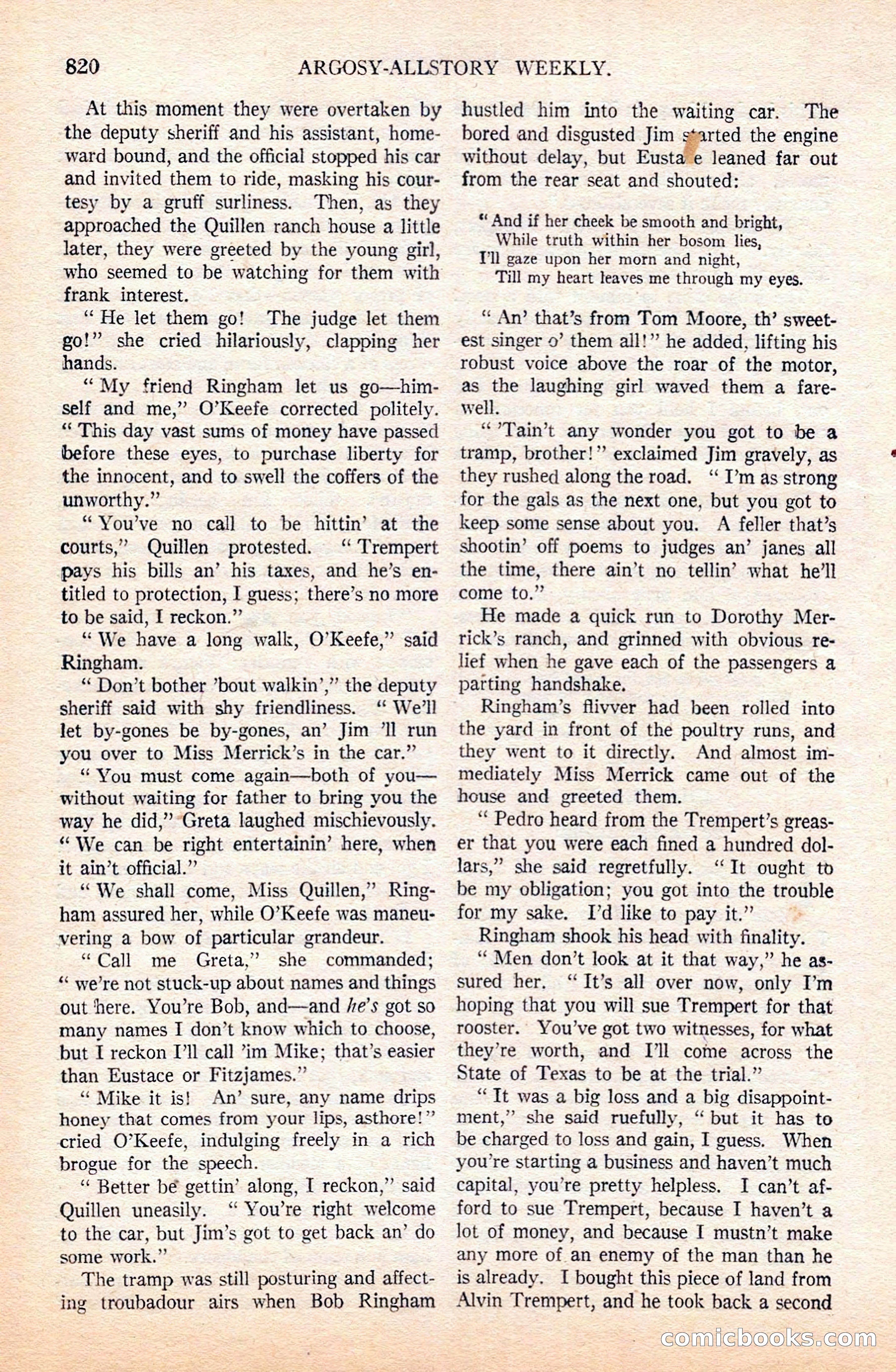 Argosy All-Story Weekly — page 22 of 164