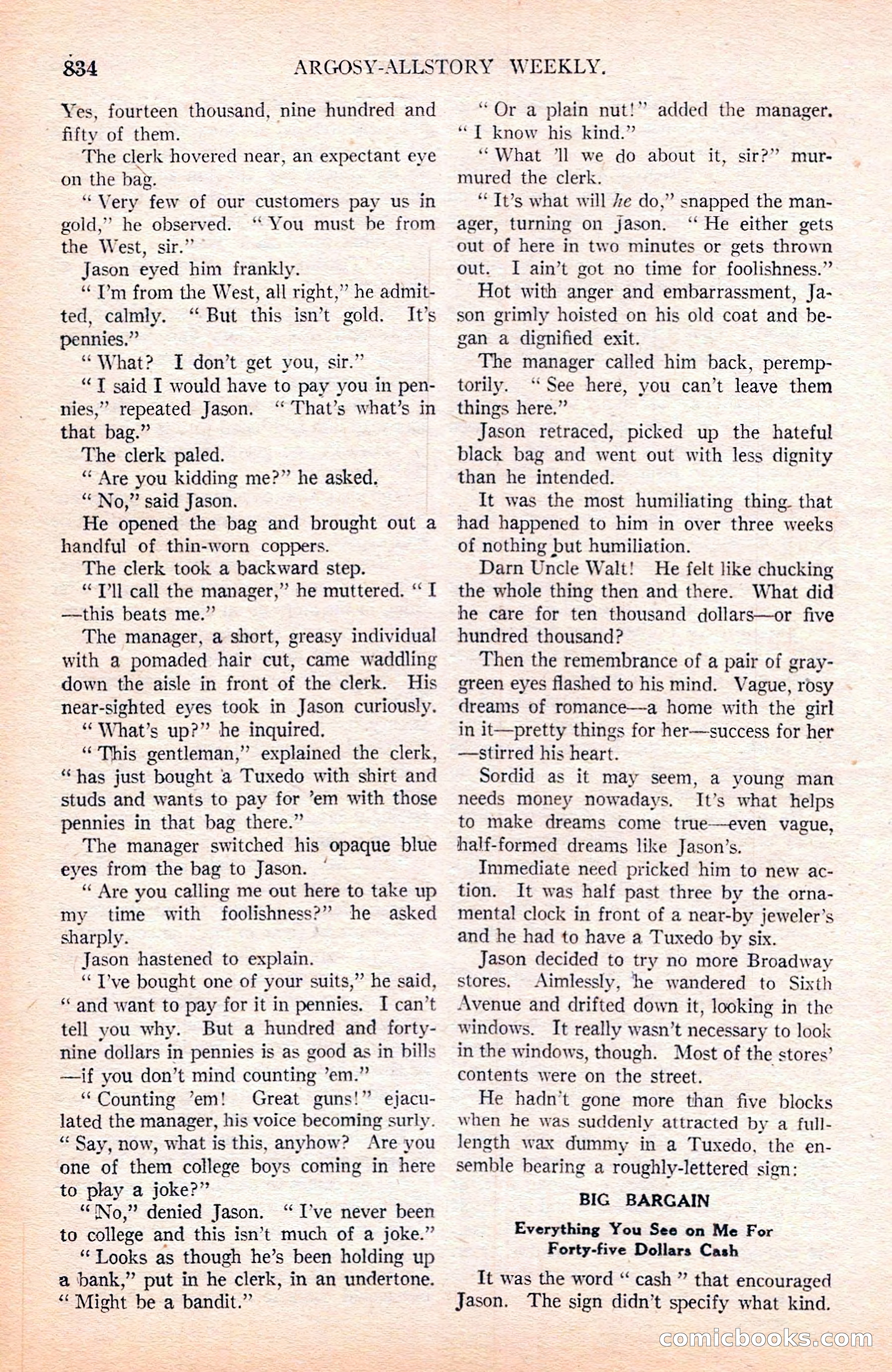 Argosy All-Story Weekly — page 36 of 164