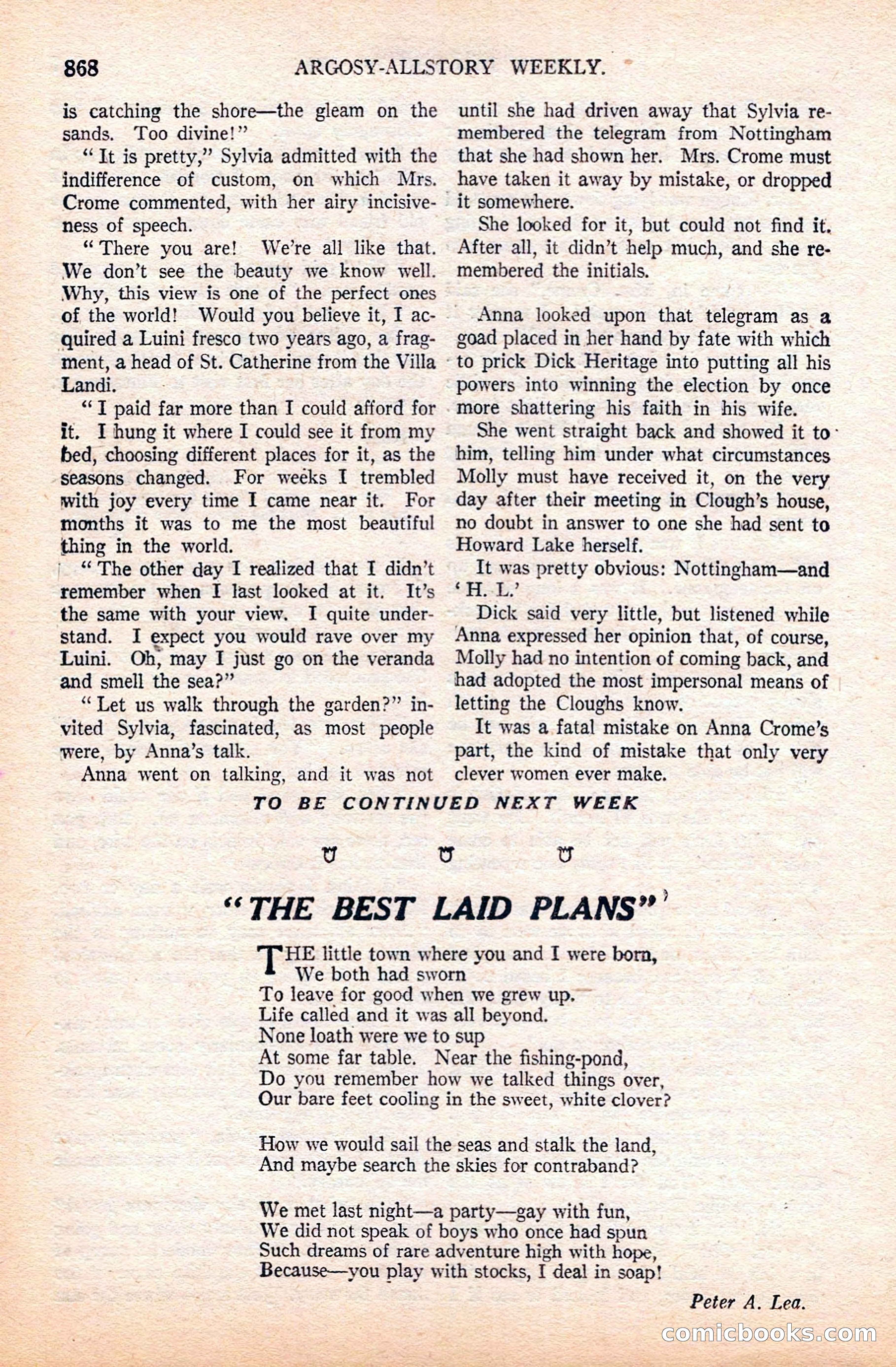 Argosy All-Story Weekly — page 70 of 164