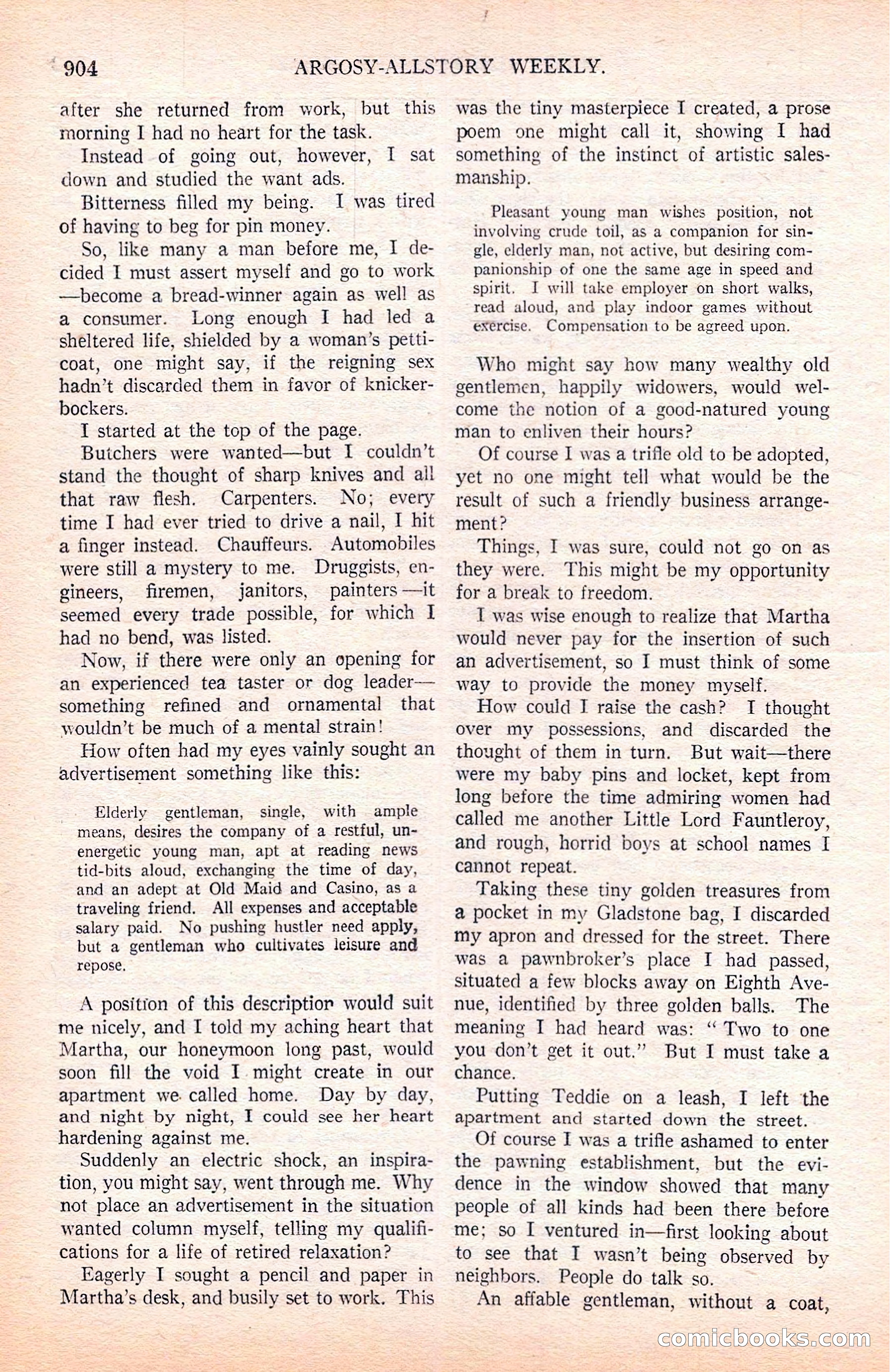 Argosy All-Story Weekly — page 106 of 164