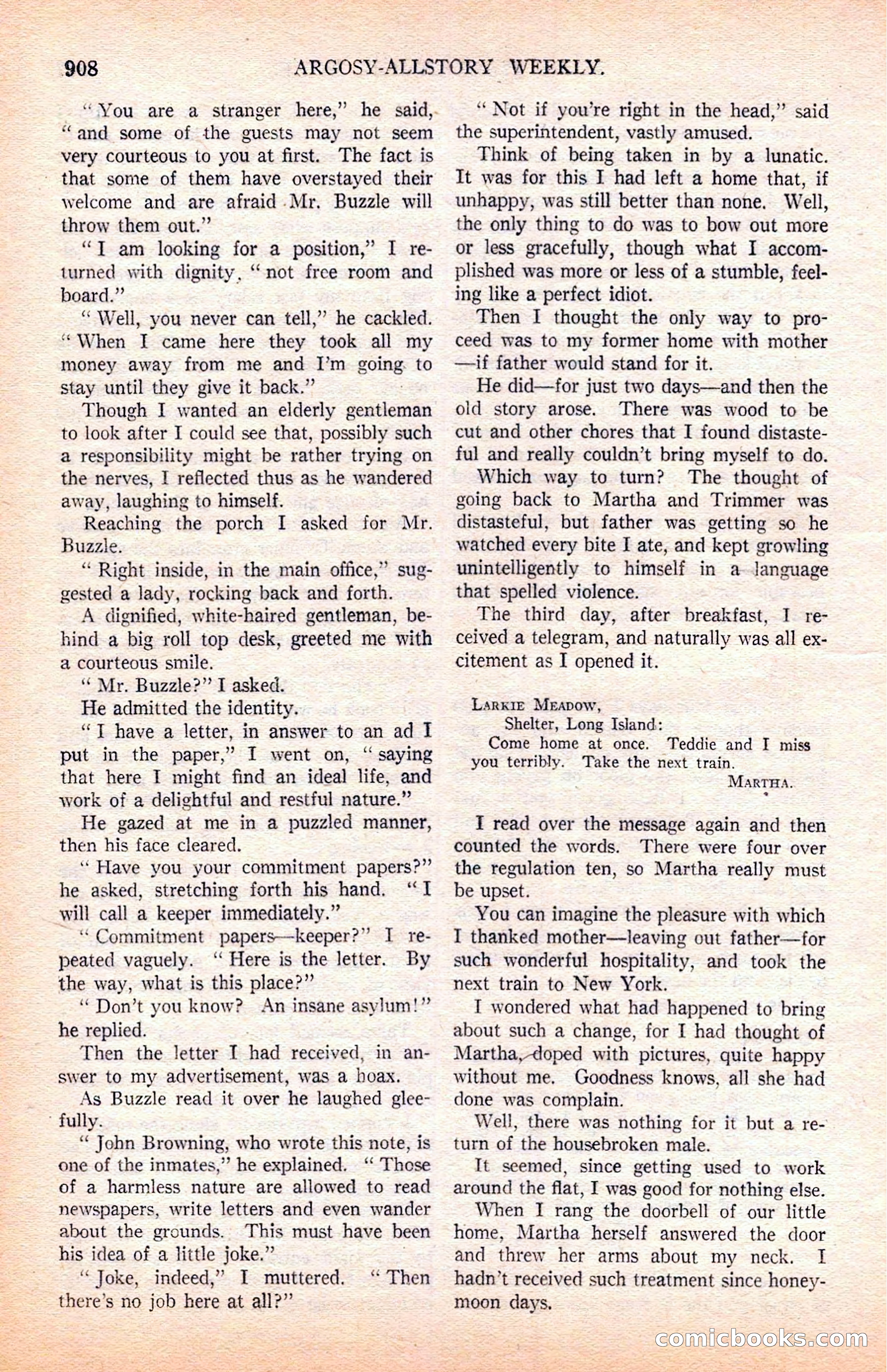Argosy All-Story Weekly — page 110 of 164