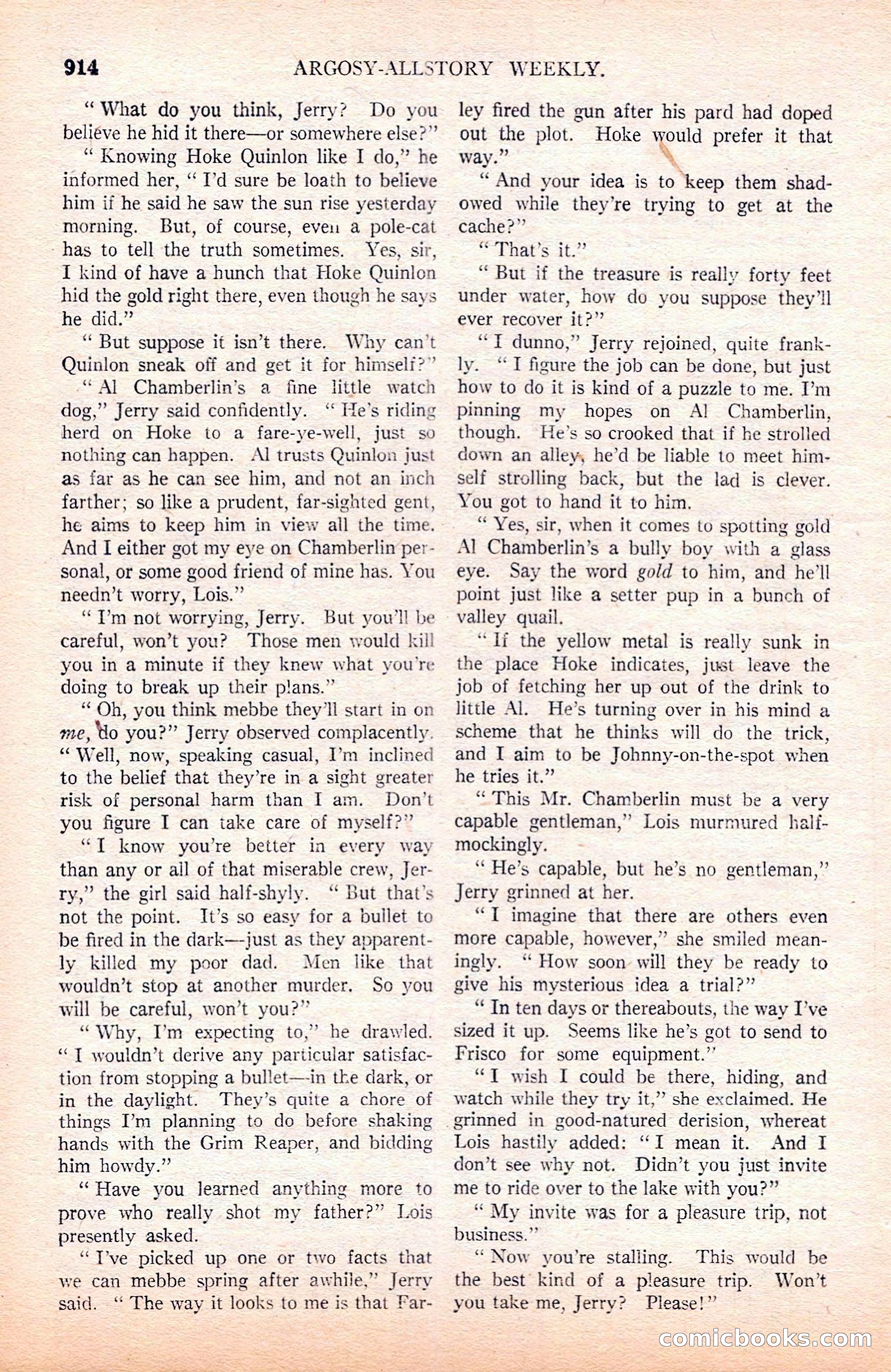 Argosy All-Story Weekly — page 116 of 164