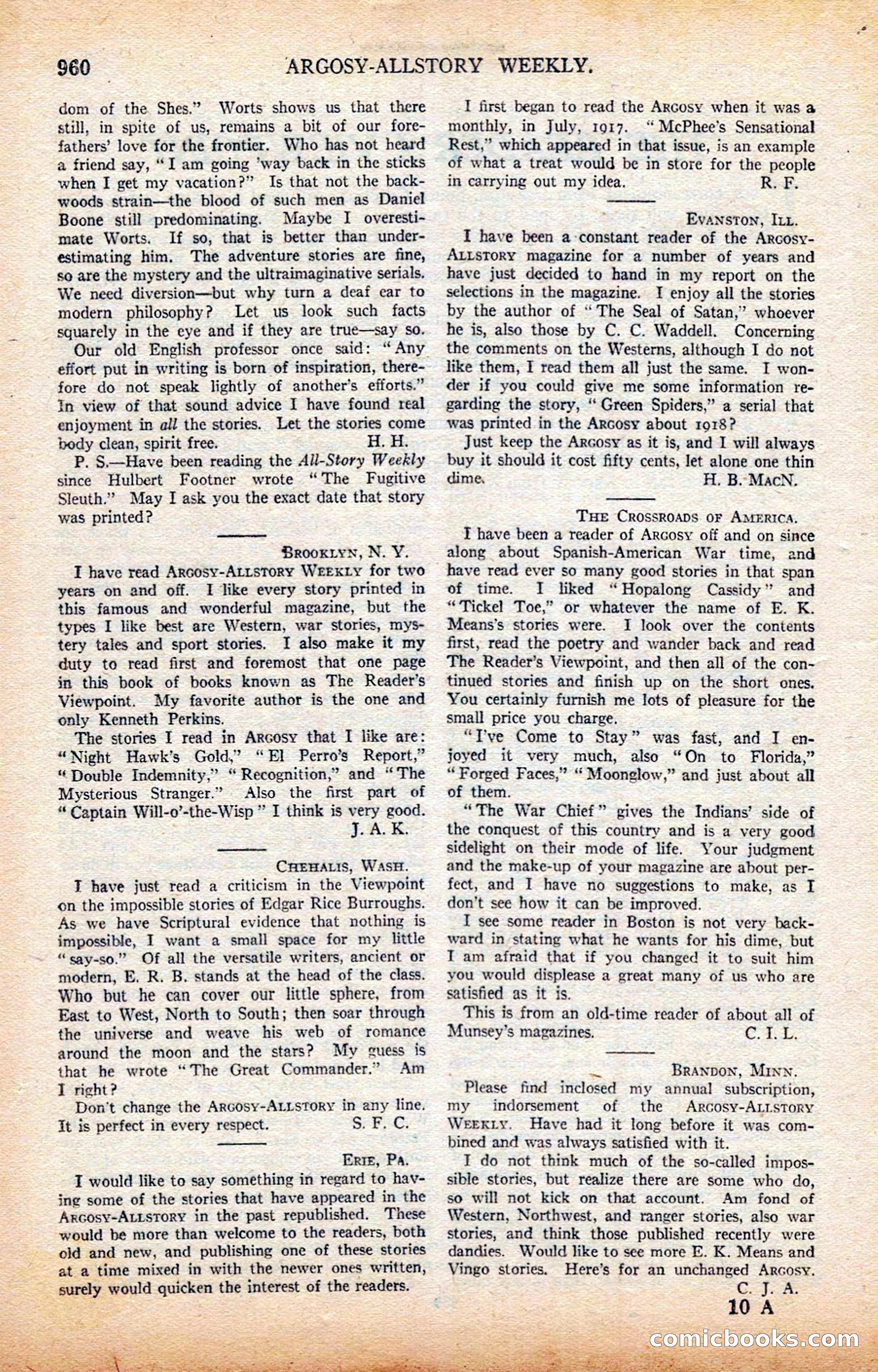 Argosy All-Story Weekly — page 162 of 164