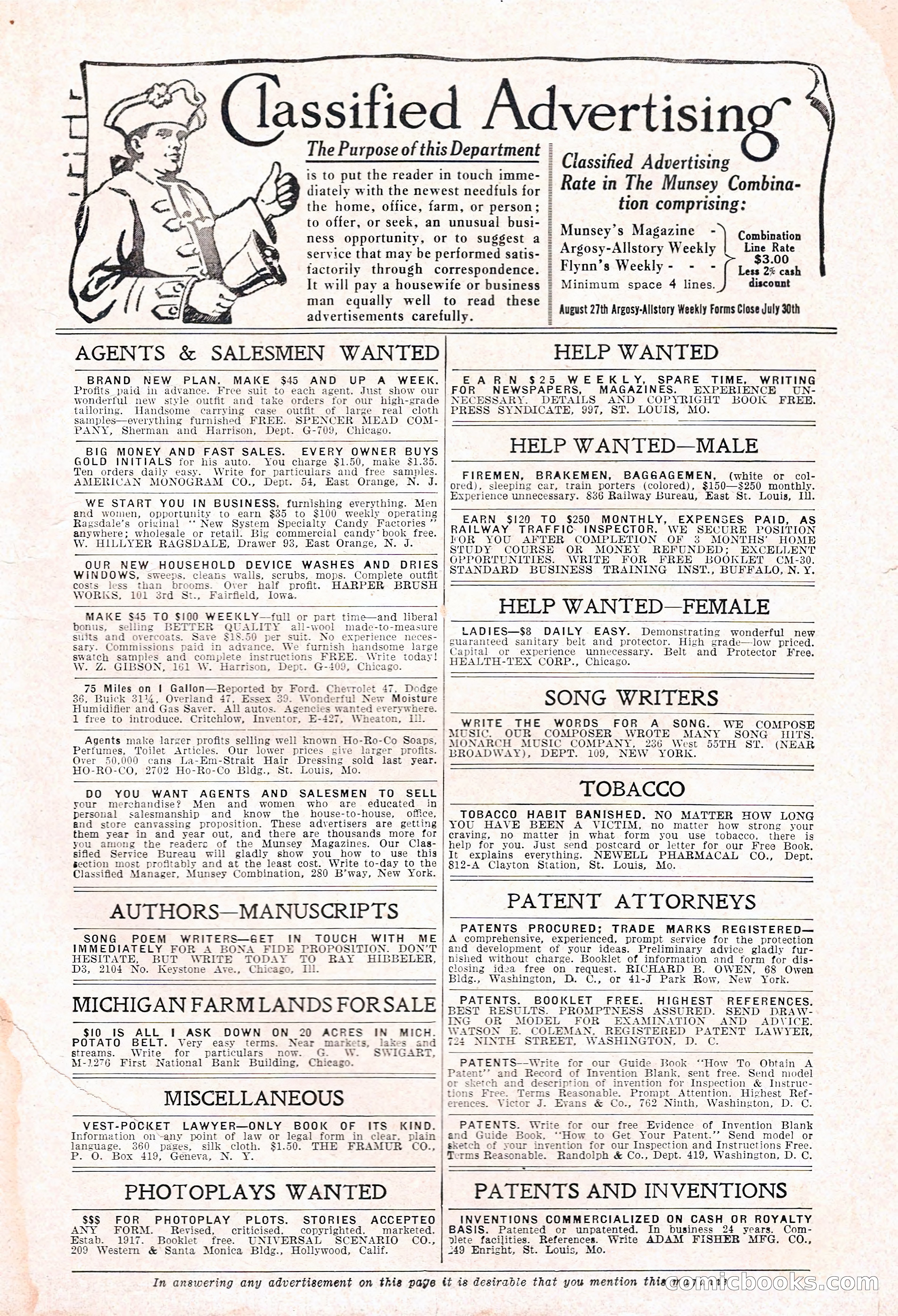 Argosy All-Story Weekly — page 163 of 164