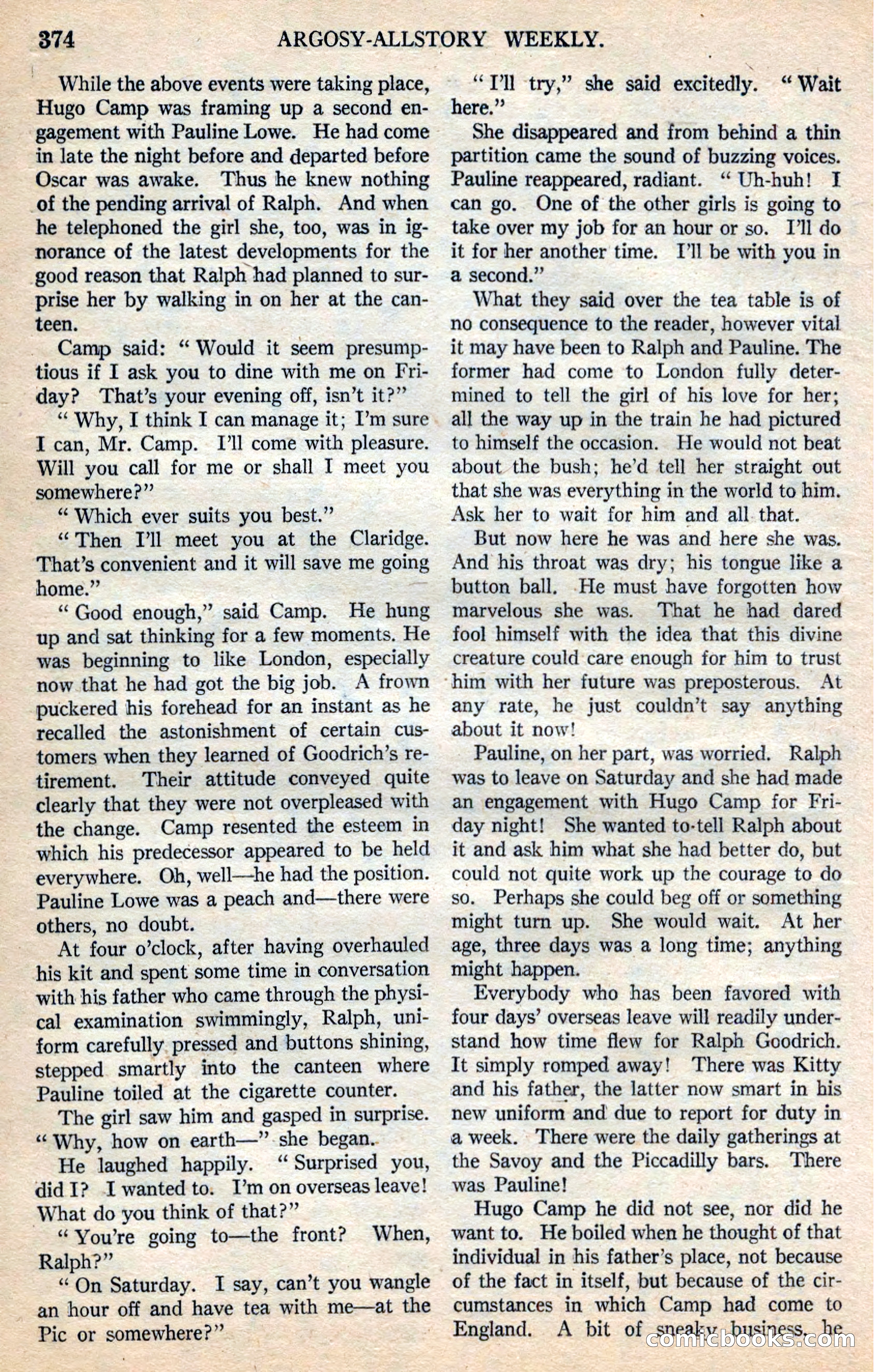 Argosy All-Story Weekly — page 60 of 168