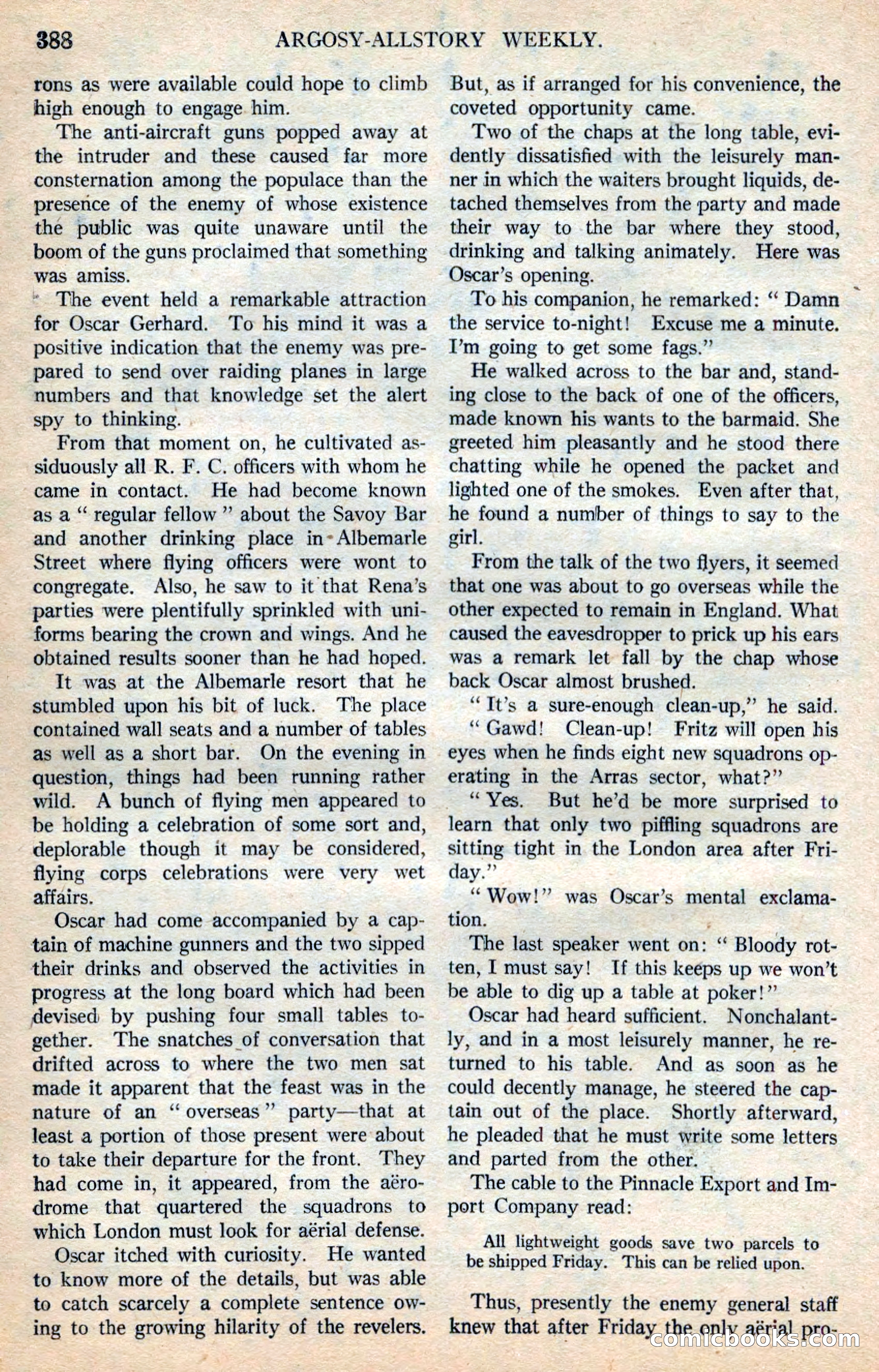 Argosy All-Story Weekly — page 74 of 168