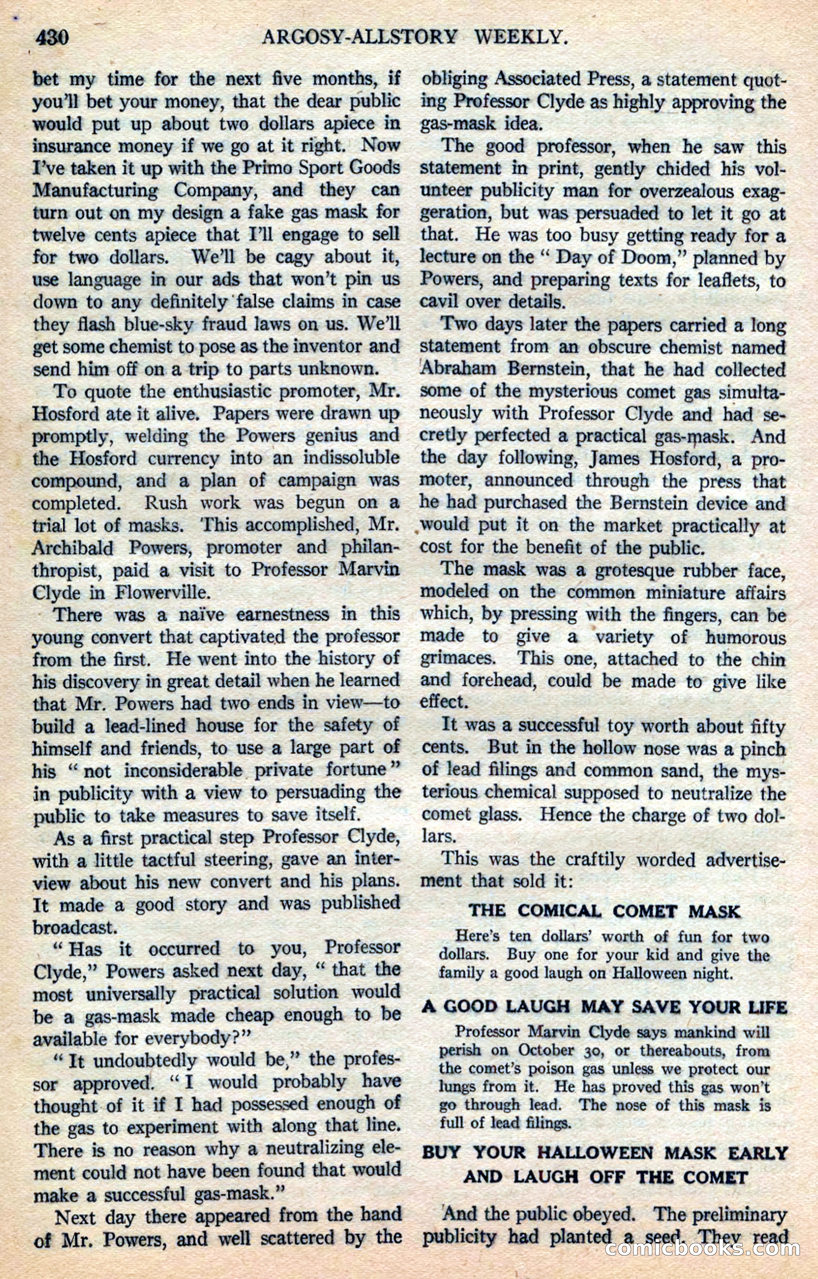 Argosy All-Story Weekly — page 116 of 168