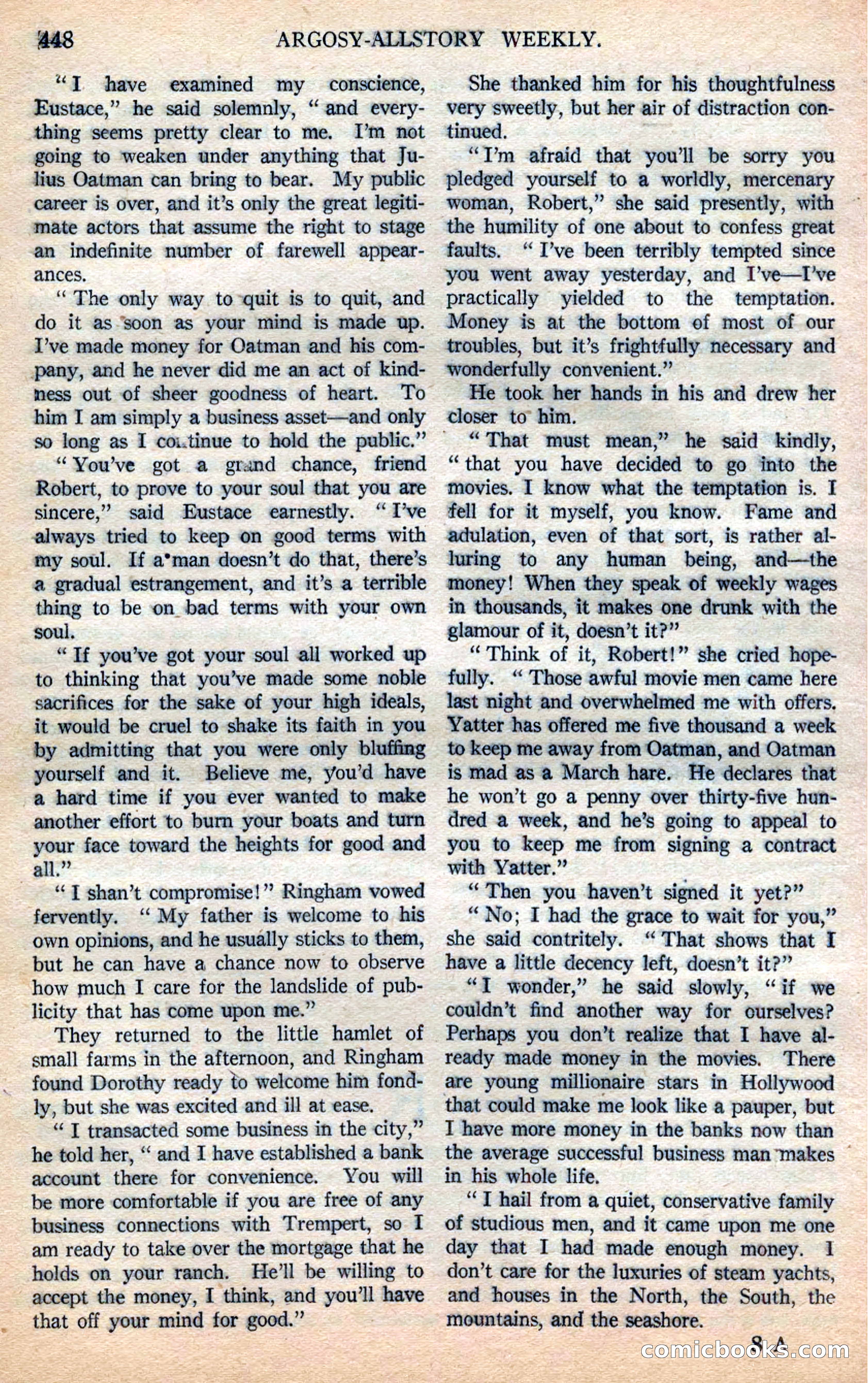 Argosy All-Story Weekly — page 134 of 168