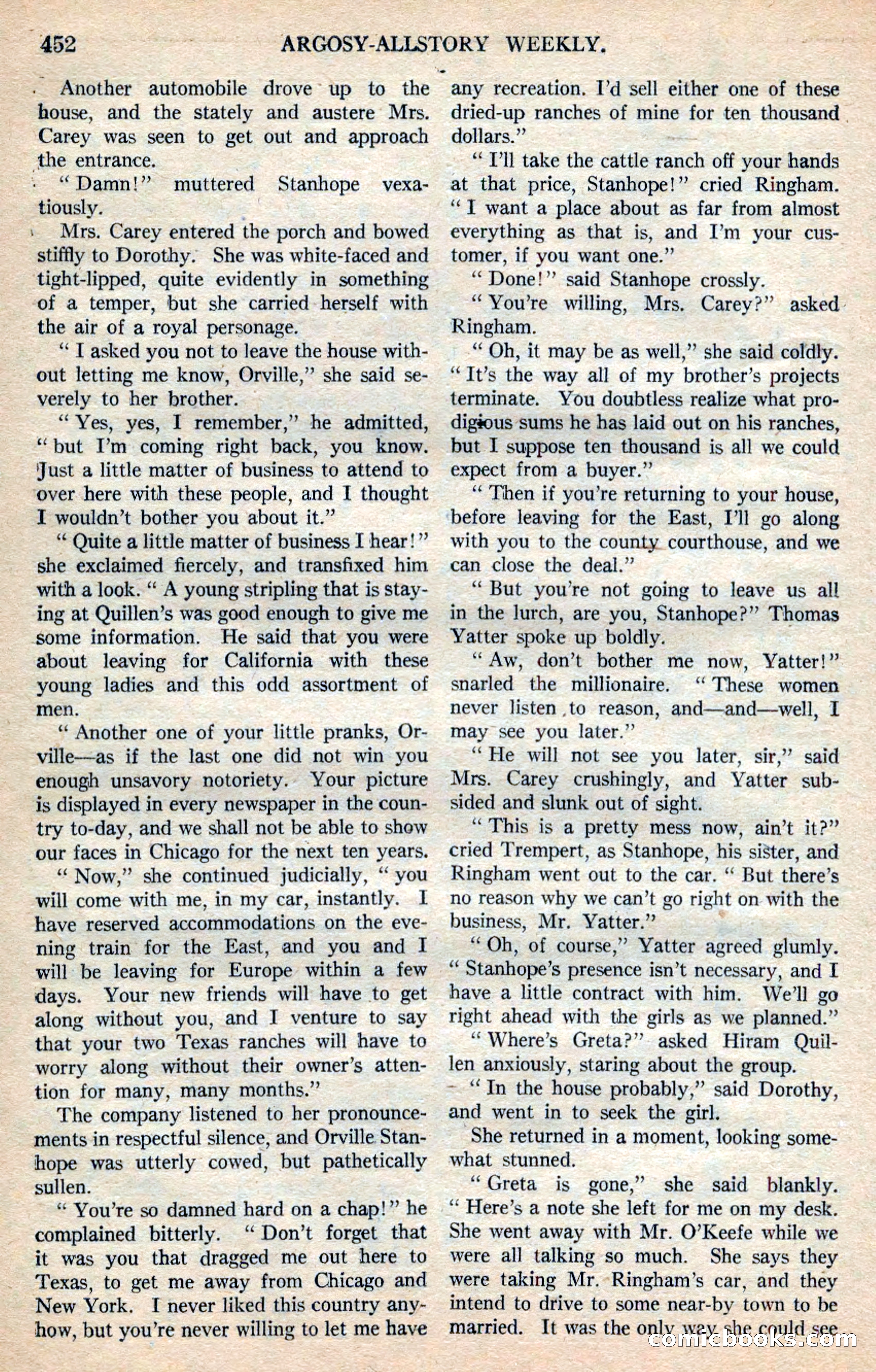 Argosy All-Story Weekly — page 138 of 168
