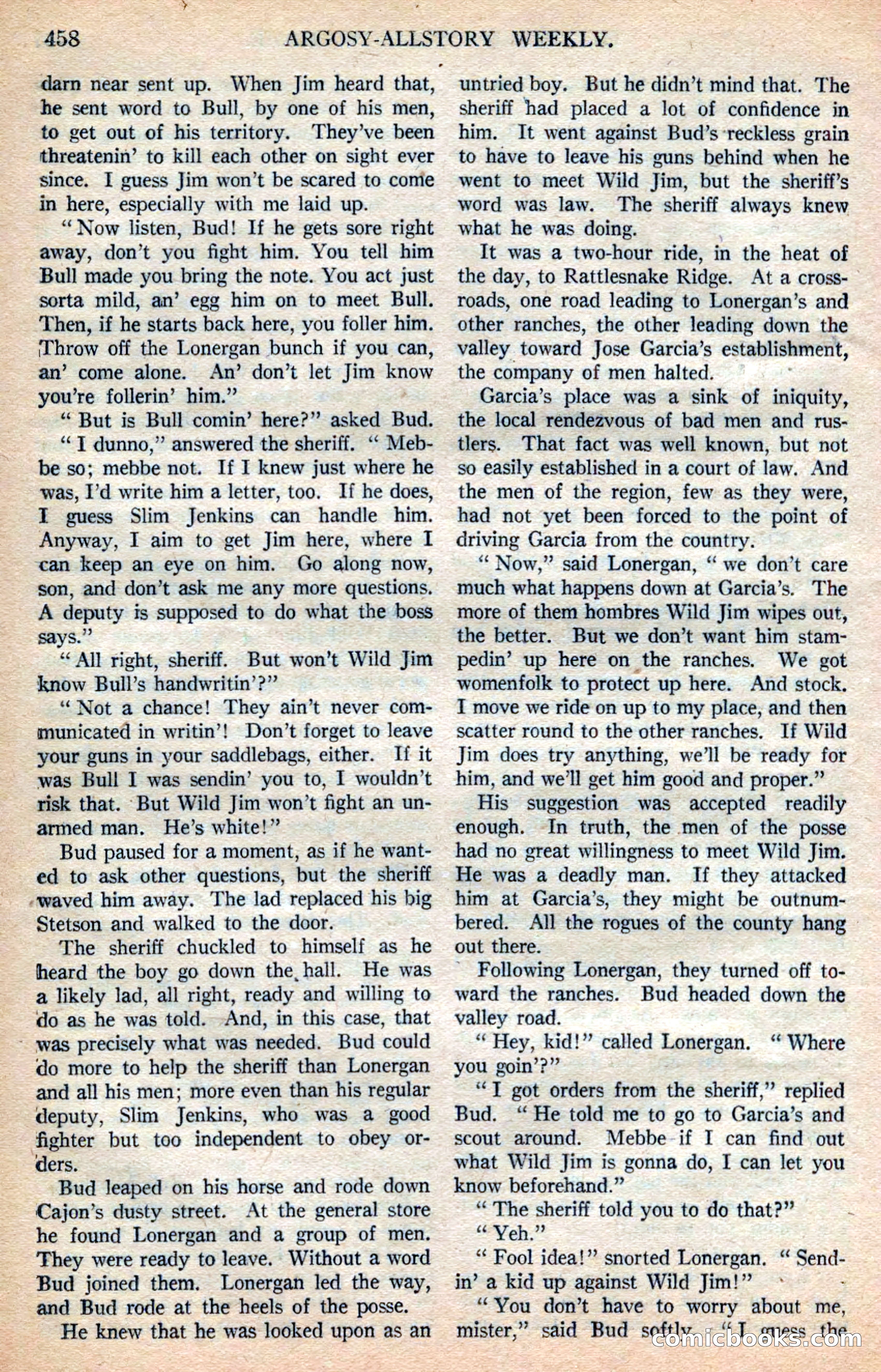 Argosy All-Story Weekly — page 144 of 168