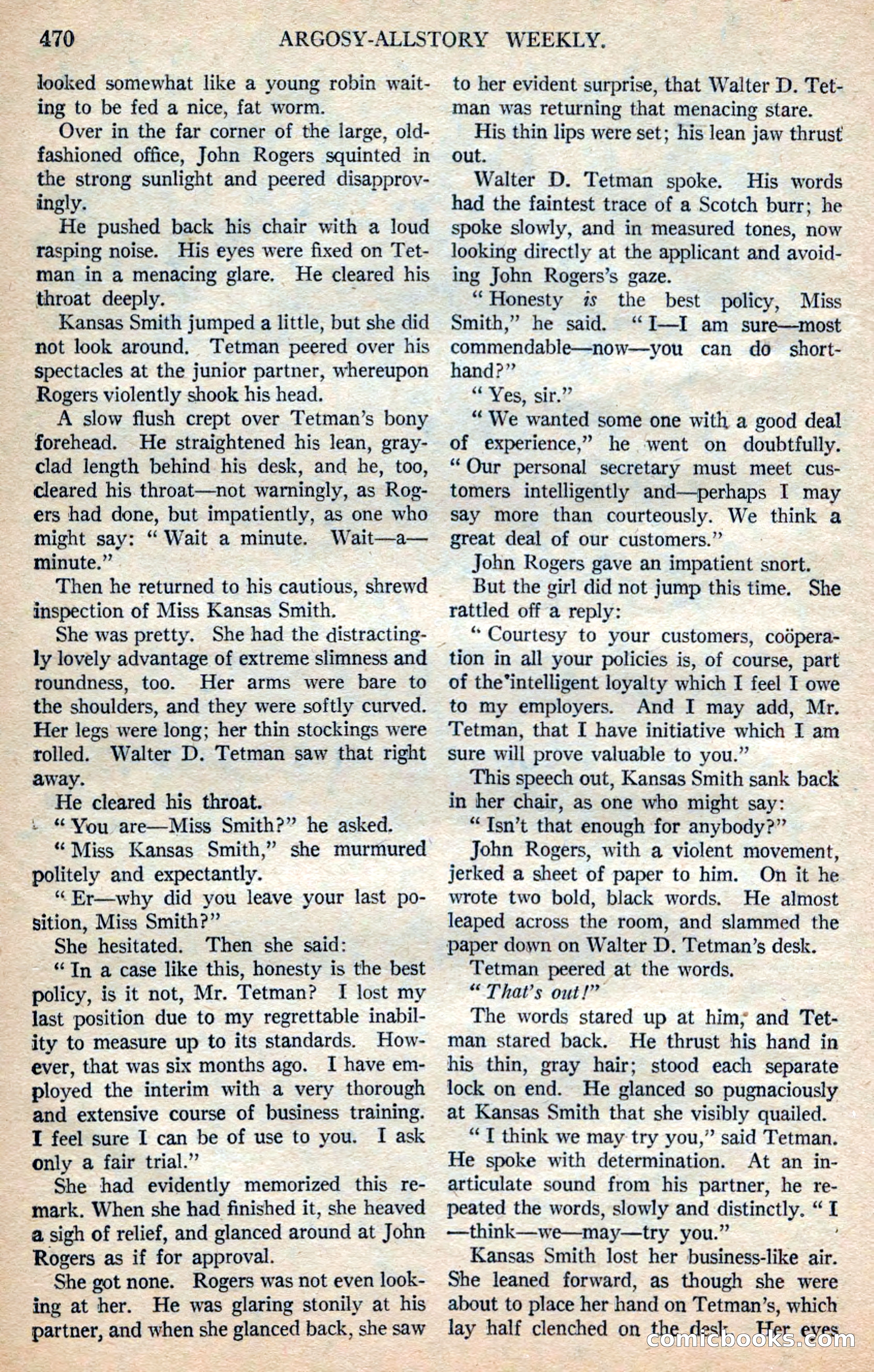 Argosy All-Story Weekly — page 156 of 168