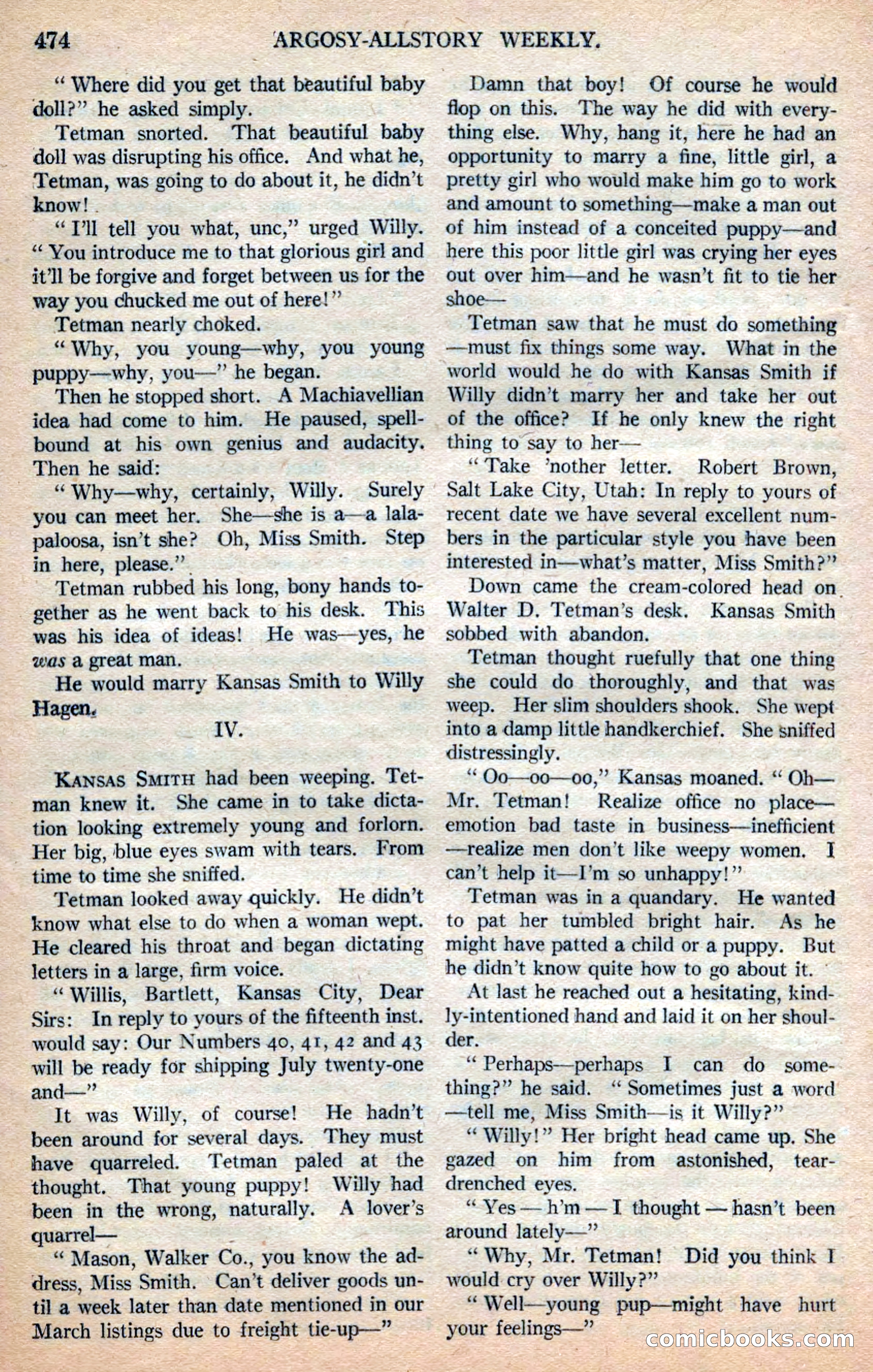 Argosy All-Story Weekly — page 160 of 168